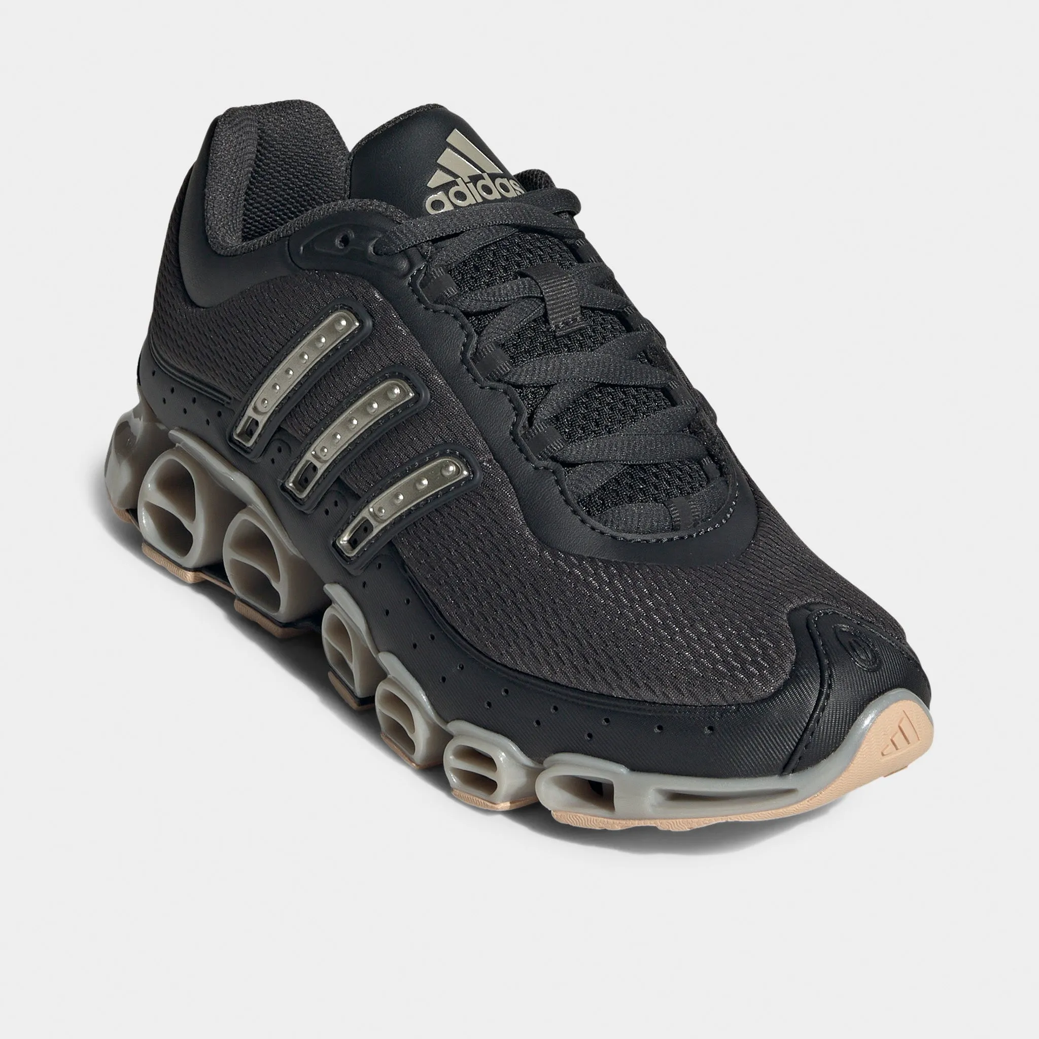 Rubberized Finish Non Marking Tread adidas Women's Mega Ride Carbon / Halo Blush - Champagne
