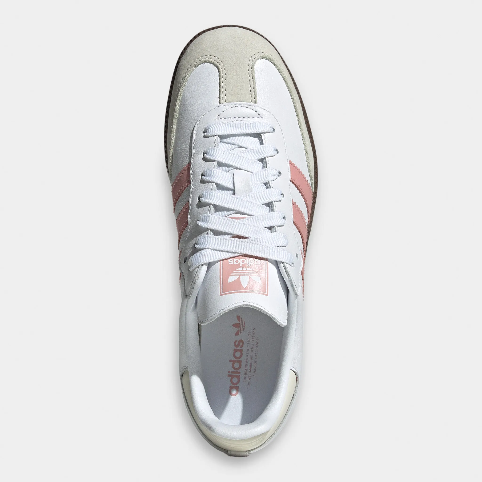 adidas Women's Samba OG White / Wonder Mauve - White Hard Surface Heel Support