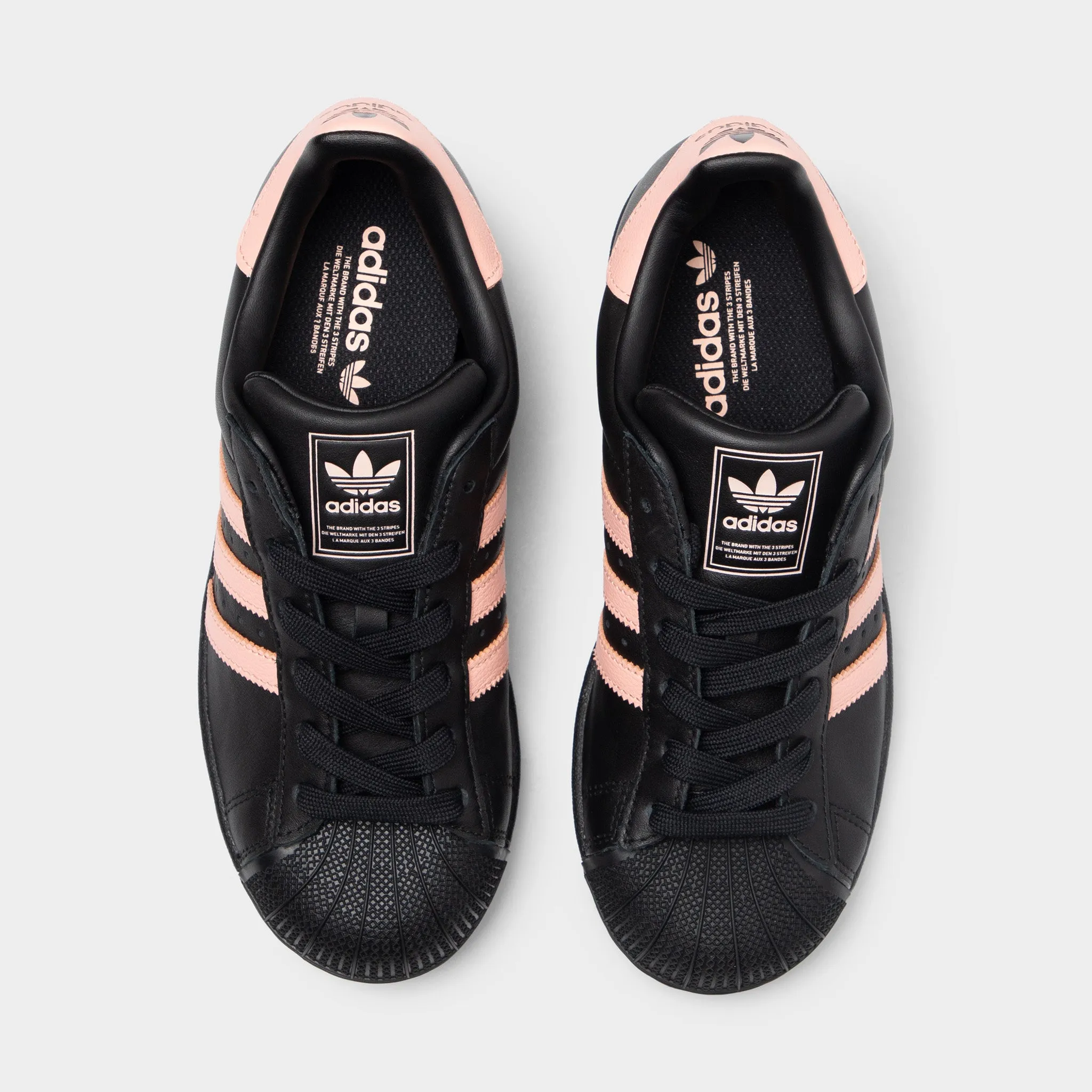 Lace Lock adidas Women's Superstar II Core Black / Glow Pink