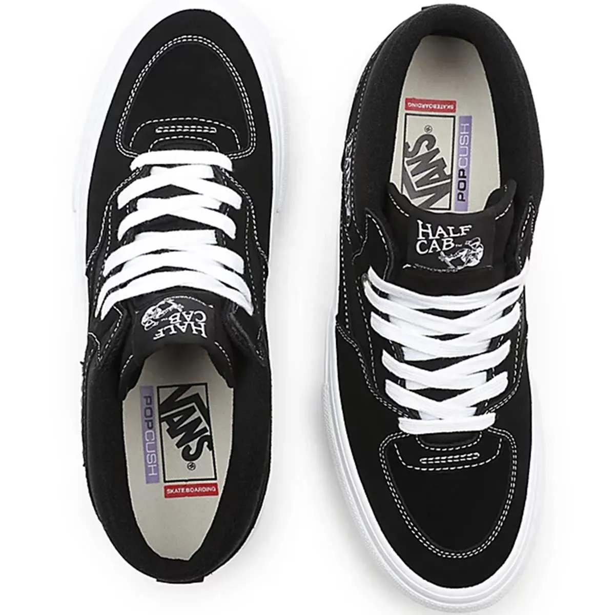 Vans Skate Half Cab - Black/White Active Lifestyle Flex Performance