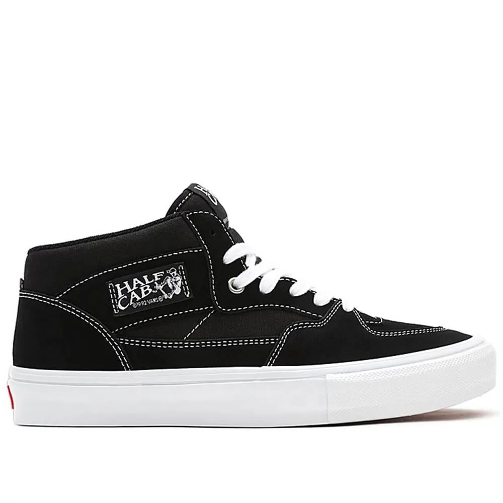 Vans Skate Half Cab - Black/White Comfortable Heel Landing Support