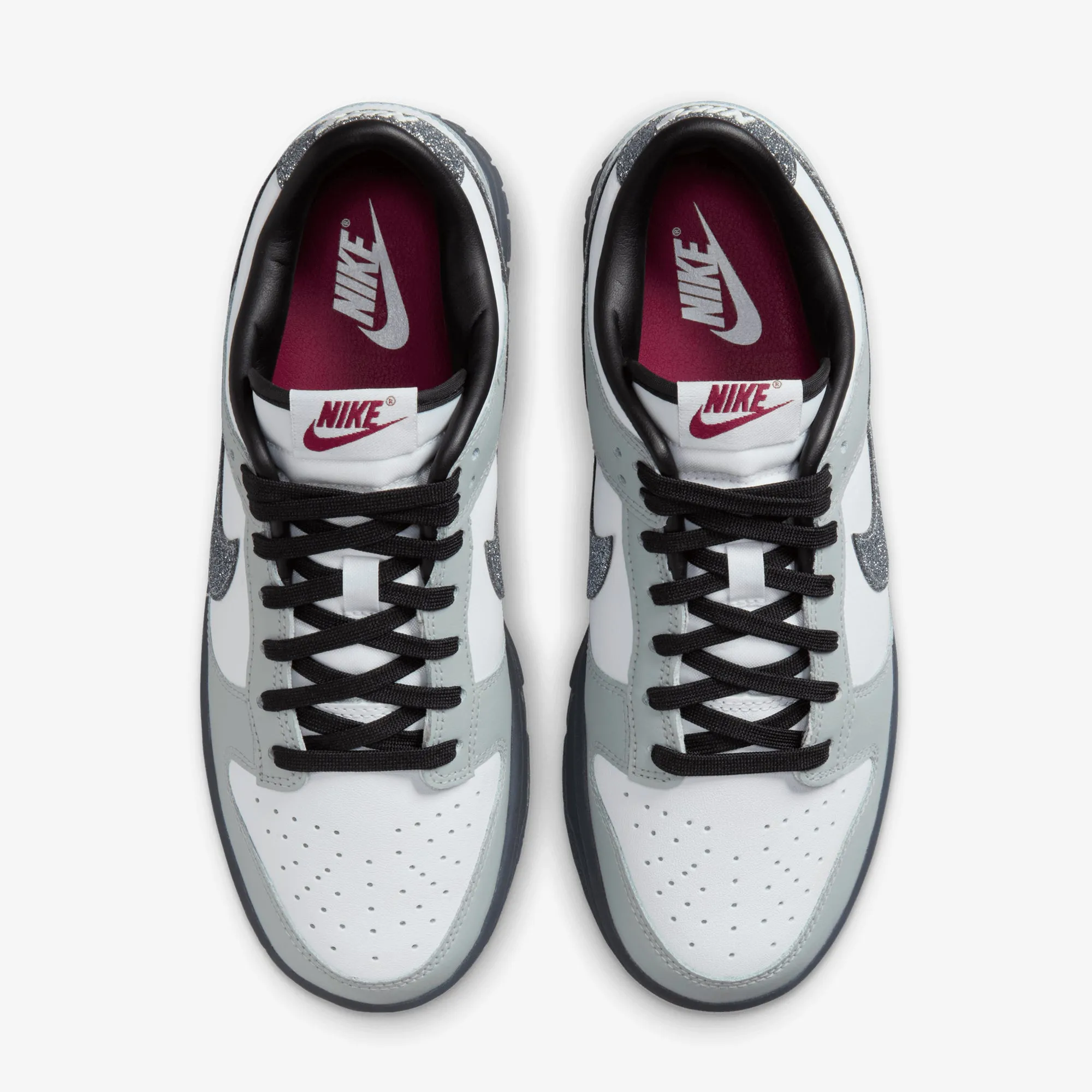NIKE | DUNK LOW LX { WHITE/MULTI-COLOR-WHITE-LT SMOKE GREY Heel Support Retro