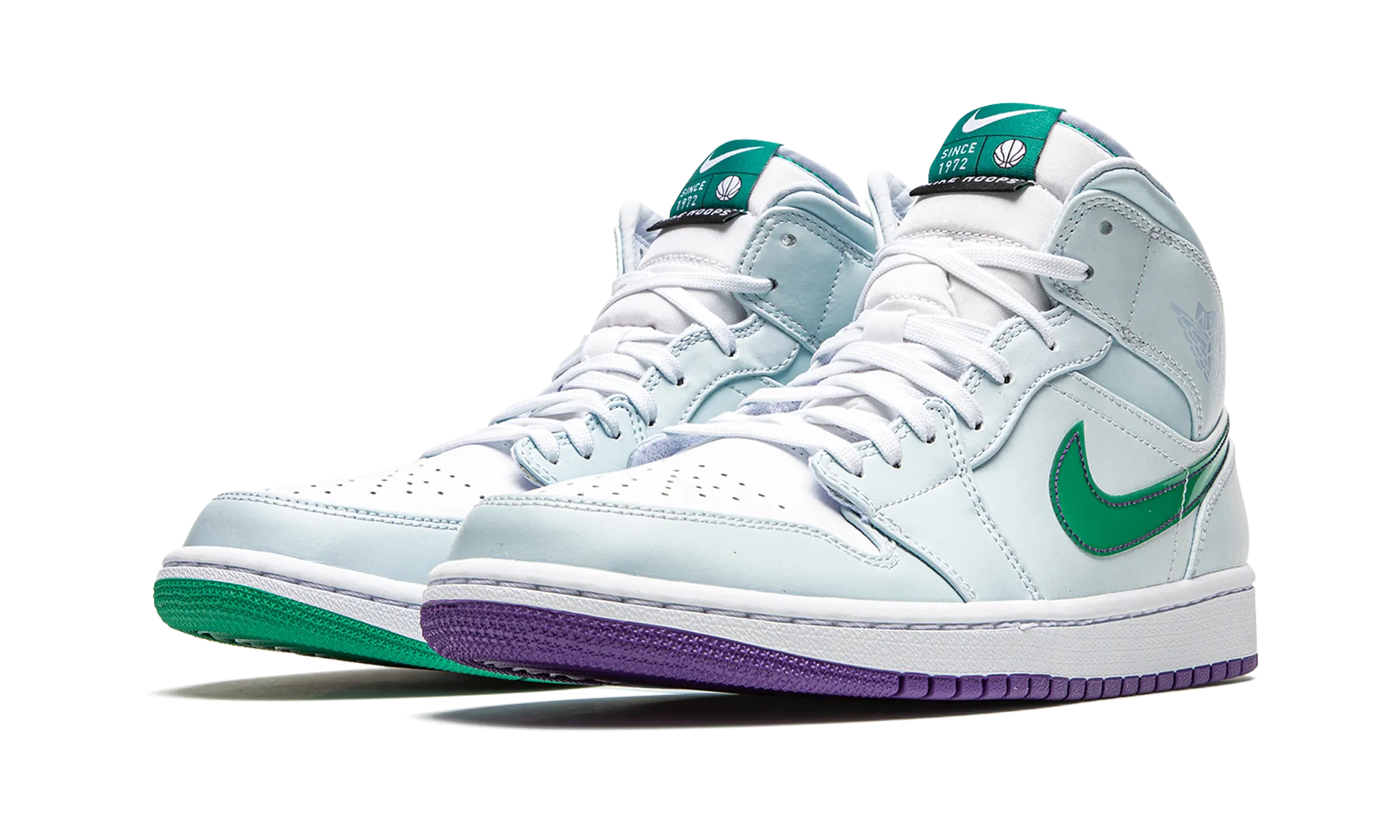 Air Jordan 1 Mid "Nike Hoops - Luka Doncic" Smooth Surface Ankle Stabilization