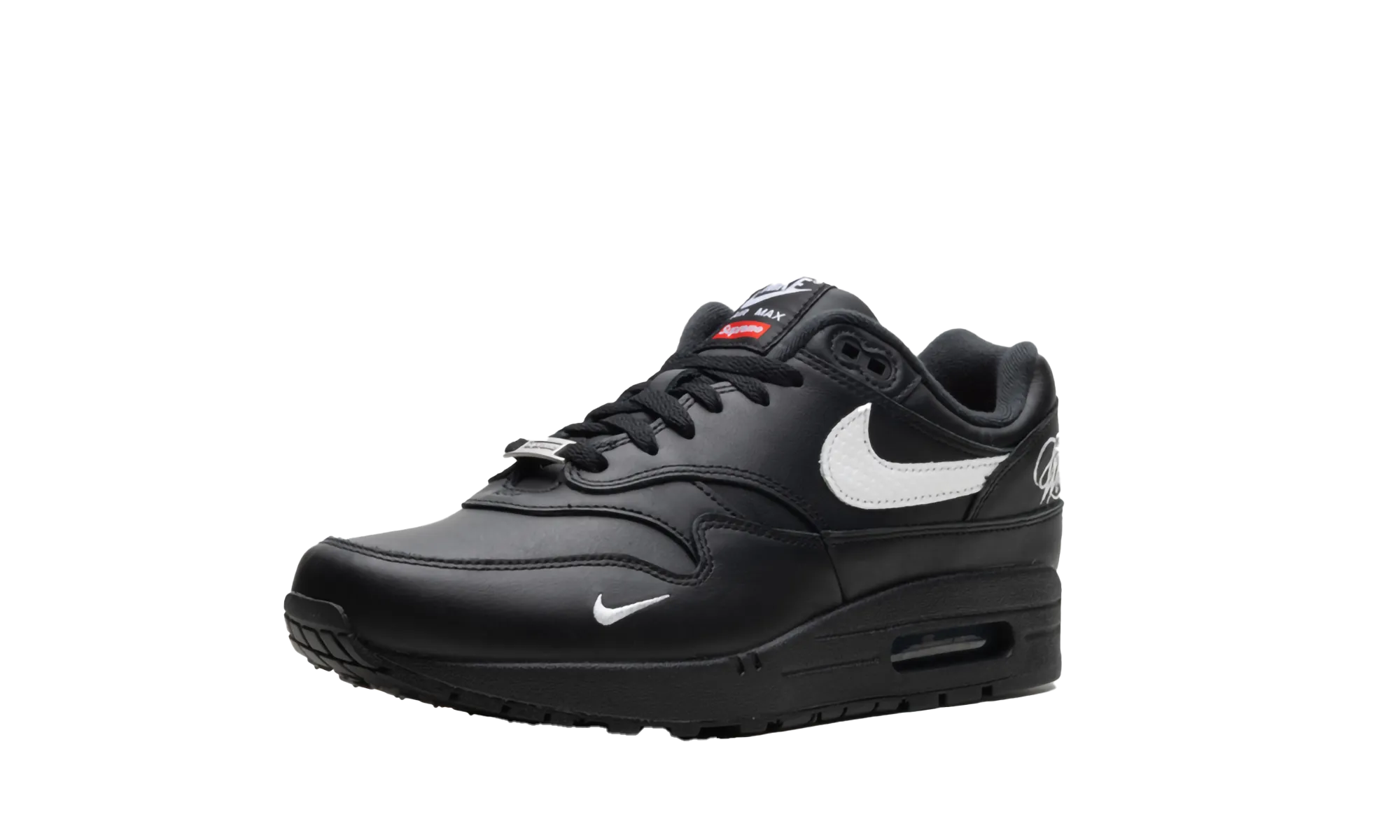 zipper shock - absorbing foam shoes Air Max 1 '87 SP "Supreme Black White"
