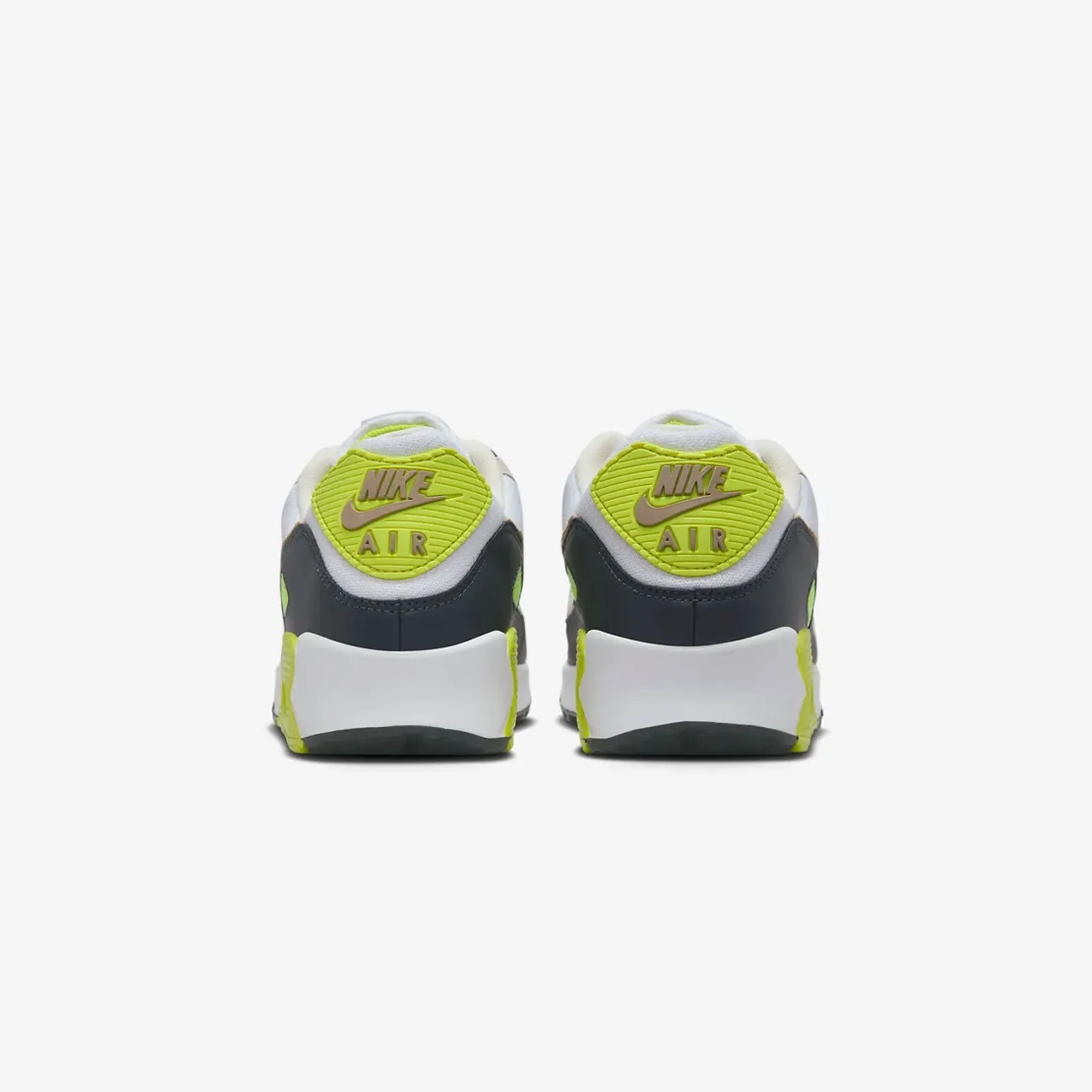 Impact Dispersing Design Street traction NIKE | AIR MAX 90 { WHITE/KHAKI-CYBER-DK SMOKE GREY
