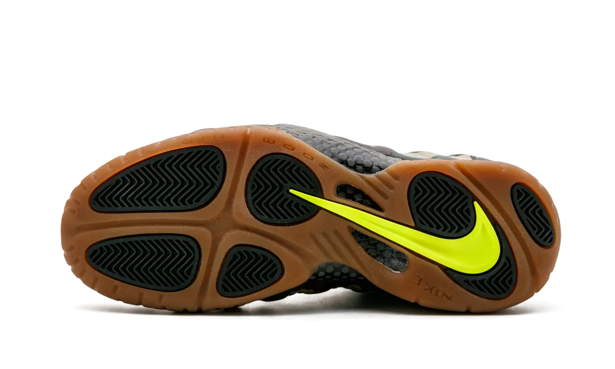 Multi Directional Flex Zones Shock Dispersing Outsole Air Foamposite Pro PRM LE "Green Camo"