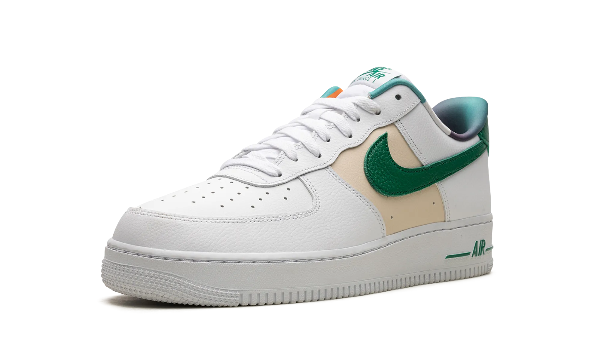 Air Force 1 '07 LV8 EMB "White Malachite" Durable outsole Skate Performance Ride