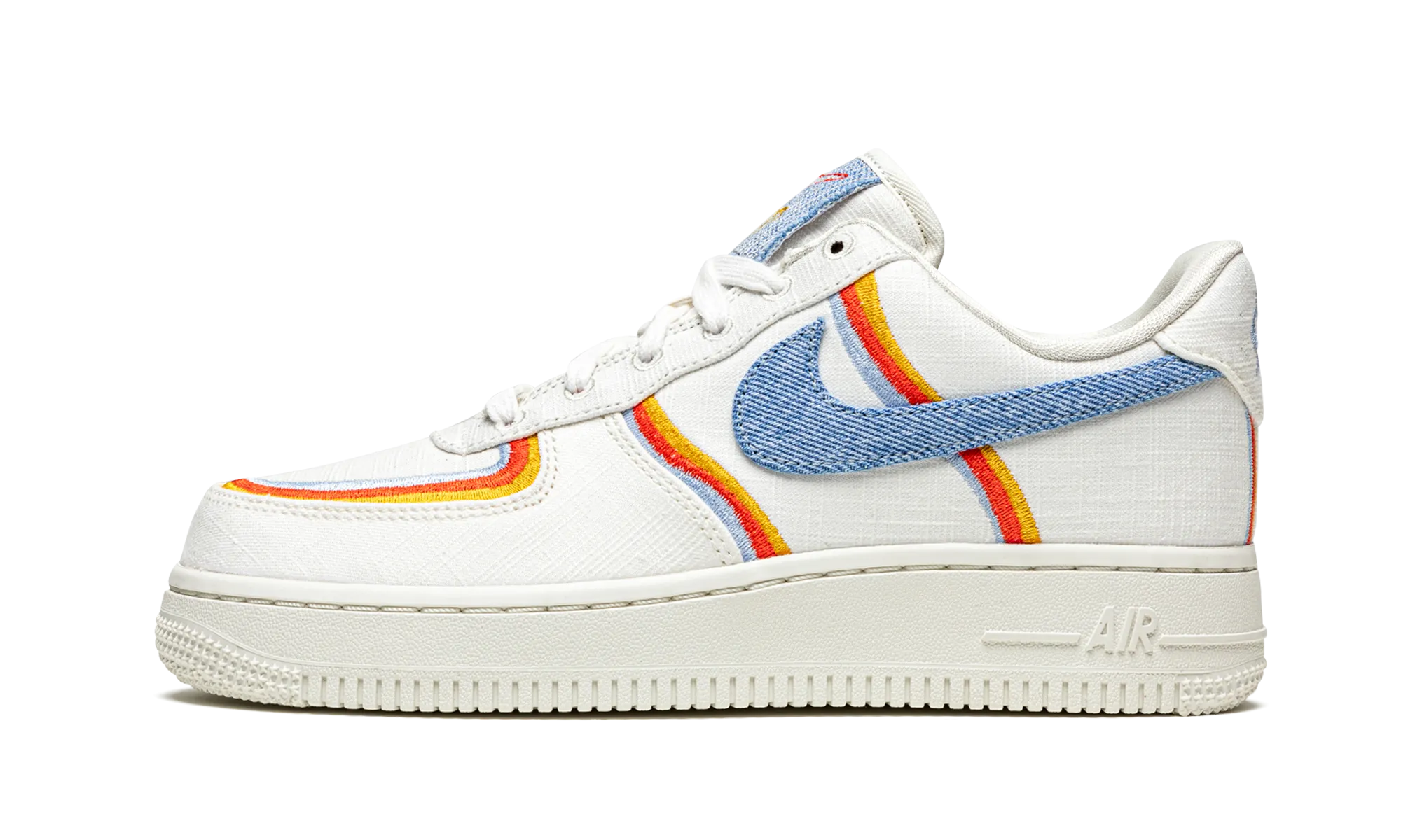 AIR FORCE 1 '07 LV8 MNS WMNS "Denim Swoosh" Responsive sole
