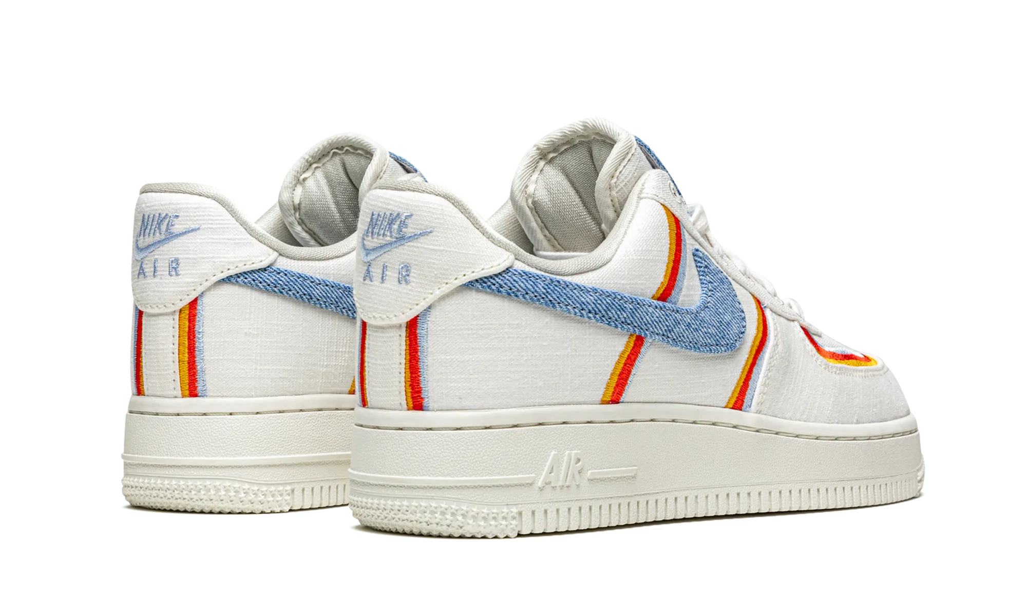 AIR FORCE 1 '07 LV8 MNS WMNS "Denim Swoosh" Shock Dissipation Fast Landing