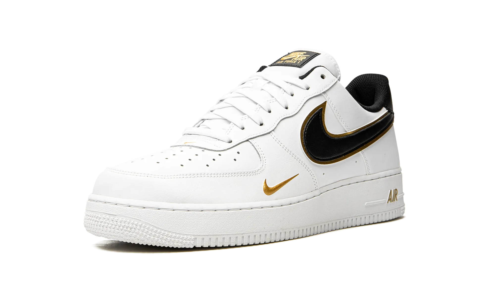 Ground Force Street Ready Fit Air Force 1 '07 LV8 "Double Swoosh - White / Black / Gold"