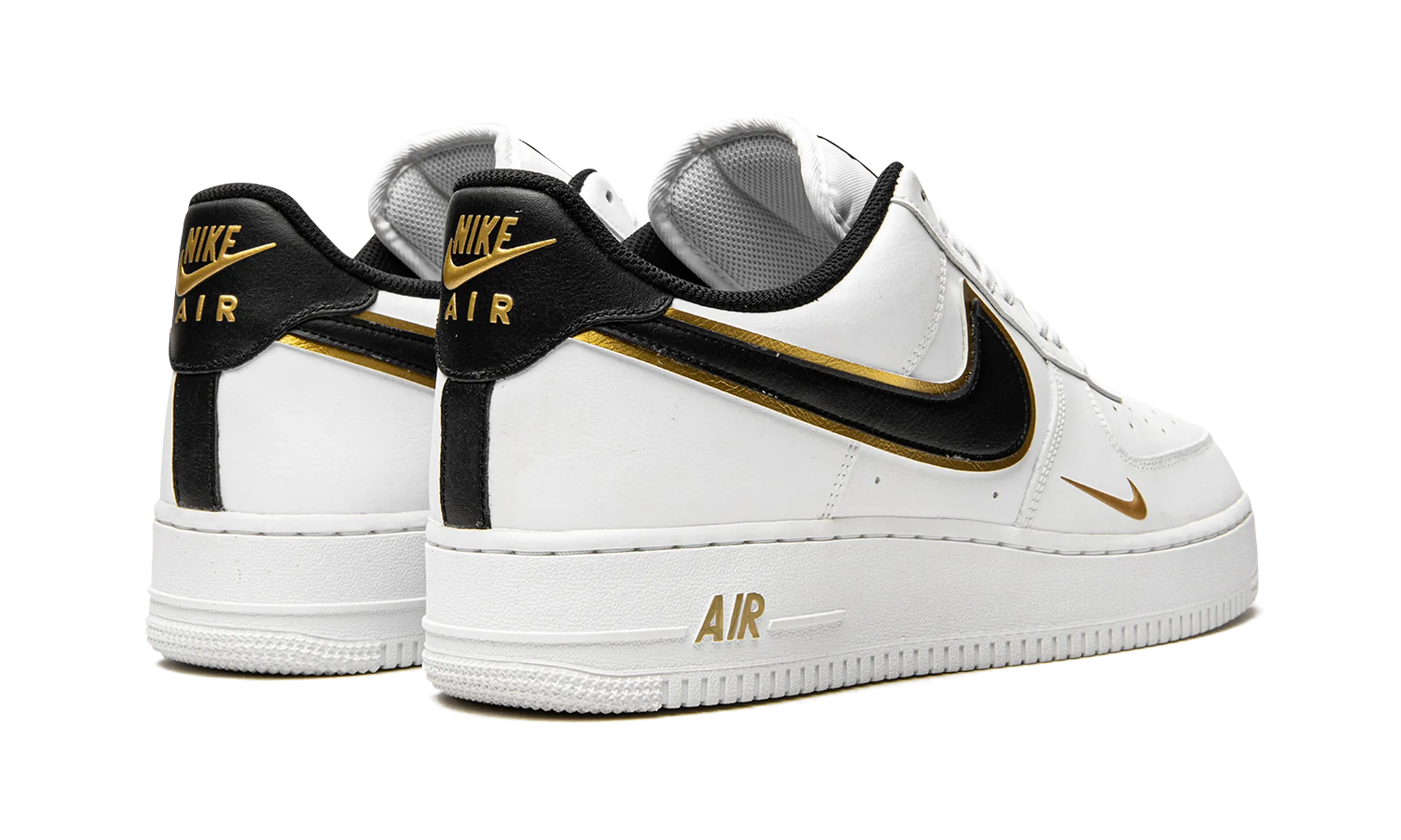 Air Force 1 '07 LV8 "Double Swoosh - White / Black / Gold" Low Top Style