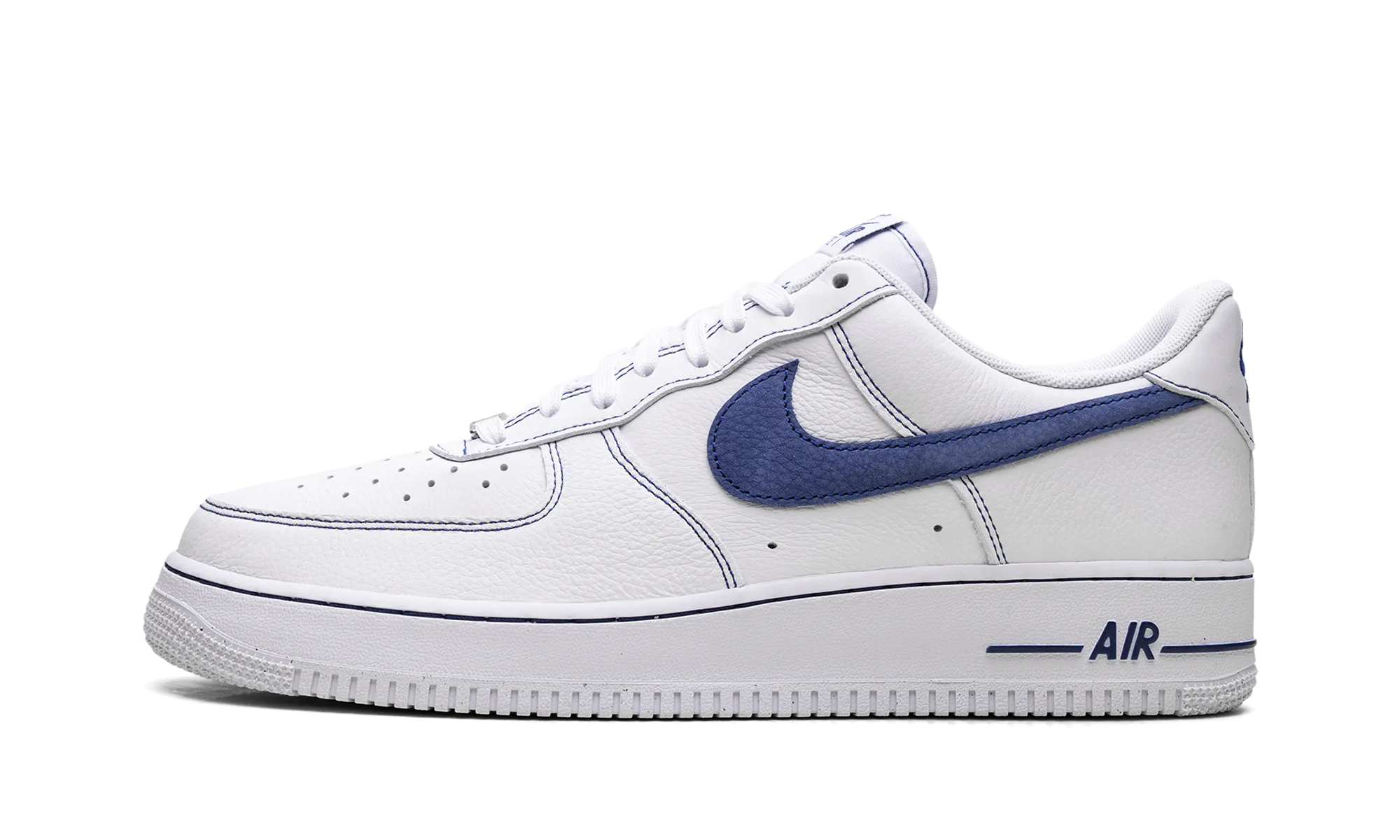 Air Force 1 '07 LV8 "White Deep Royal Contrast Stitch" Comfortable Wear Simple Wear
