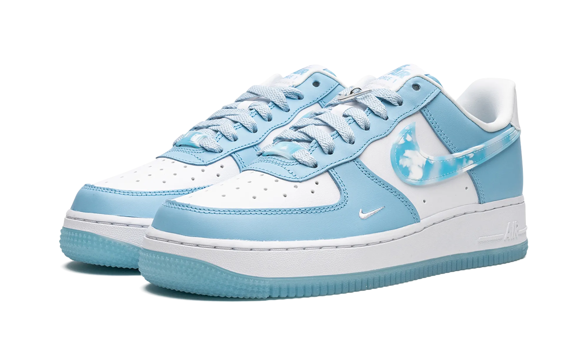 AIR FORCE 1 '07 LX MNS WMNS "Nail Art White Blue" Precision Movement All weather