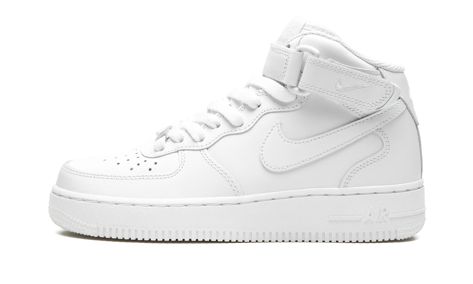 Smooth Motion Easy Skate Ride AIR FORCE 1 '07 MID MNS WMNS "Triple White"