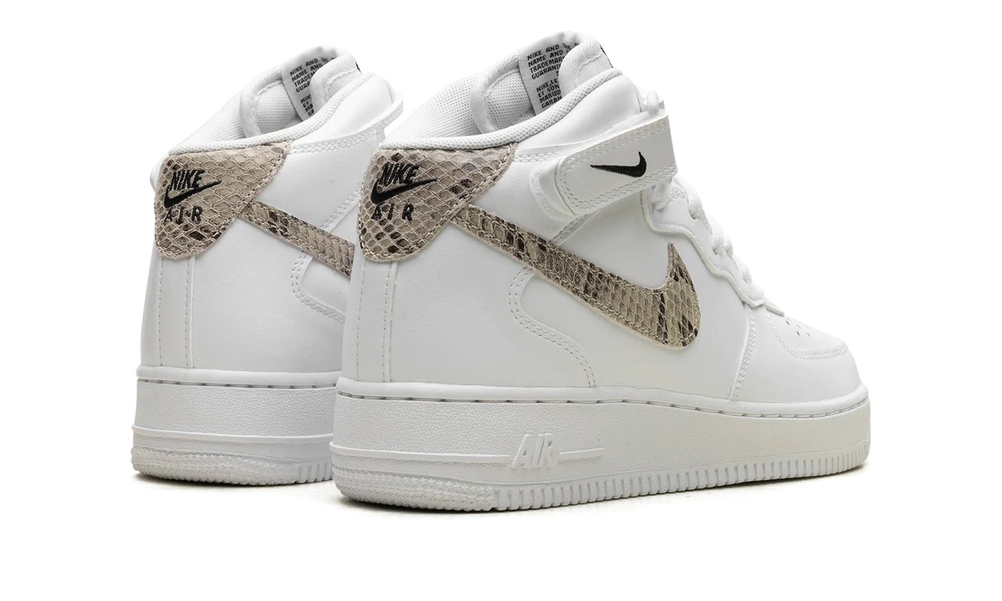 Good Air Permeability Advanced Performance AIR FORCE 1 '07 MID WMNS "White Snake Swoosh"
