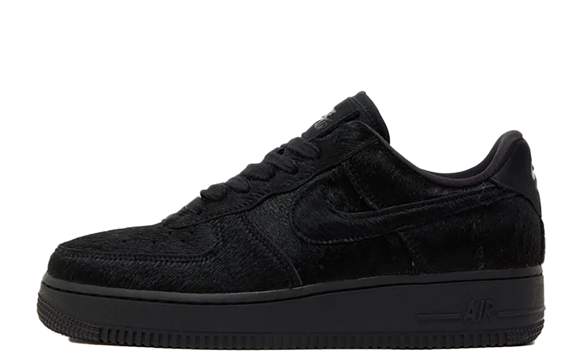 Stylish Appearance AIR FORCE 1 '07 WMNS "Triple Black Pony Hair"