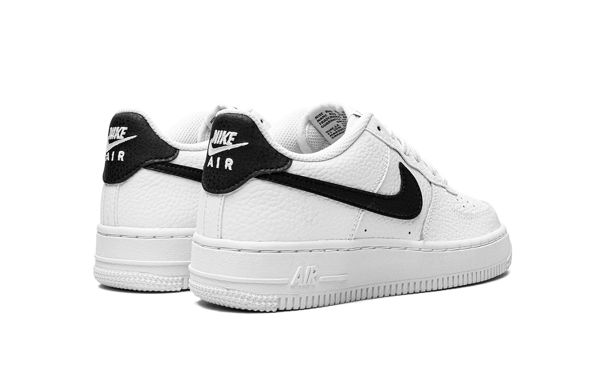 Air Force 1 GS "White / Black" Slip   On Design