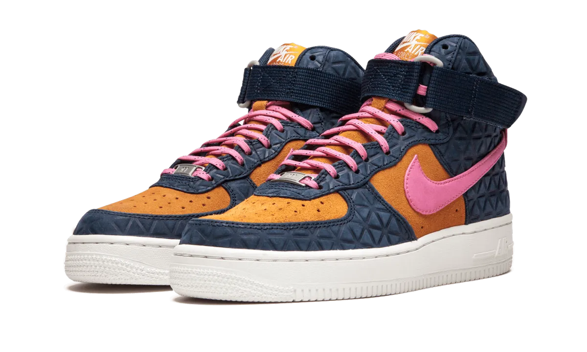 Textured Surface AIR FORCE 1 HI PRM SUEDE WMNS "Dynamic Pink"