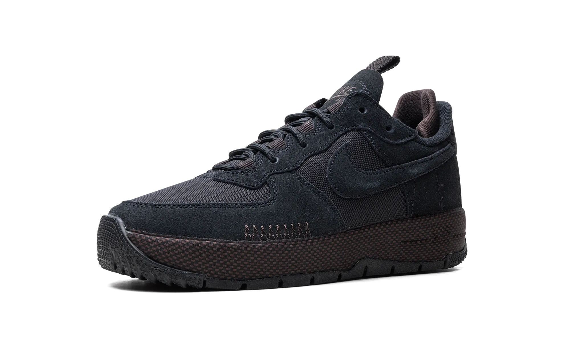 AIR FORCE 1 ILD WMNS "Black / Velvet Brown" Canvas Material Flexible Build