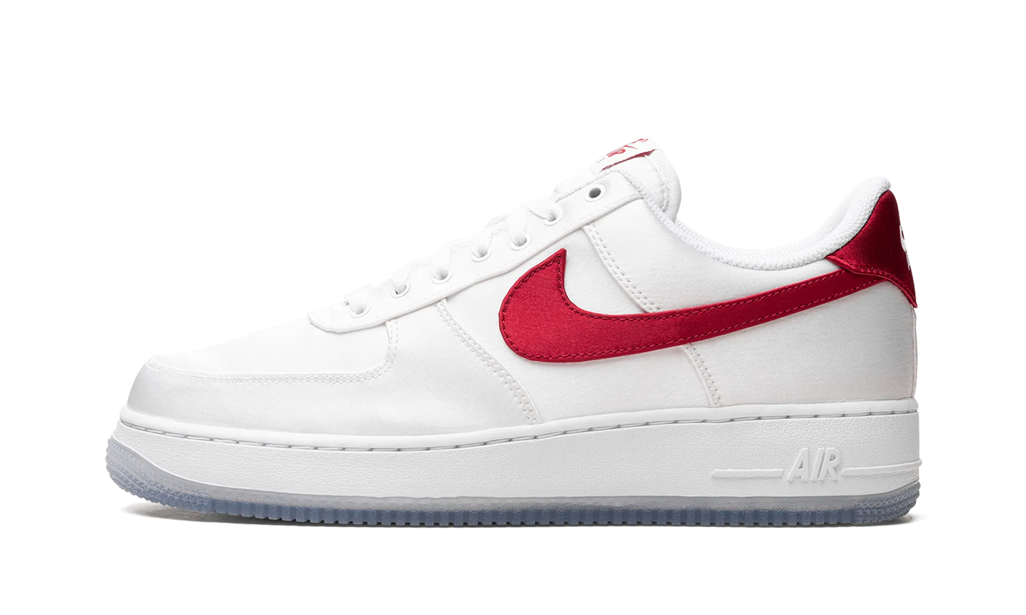 Comfort Lining Lace Hold AIR FORCE 1 LO '07 WMNS "Satin White Varsity Red"
