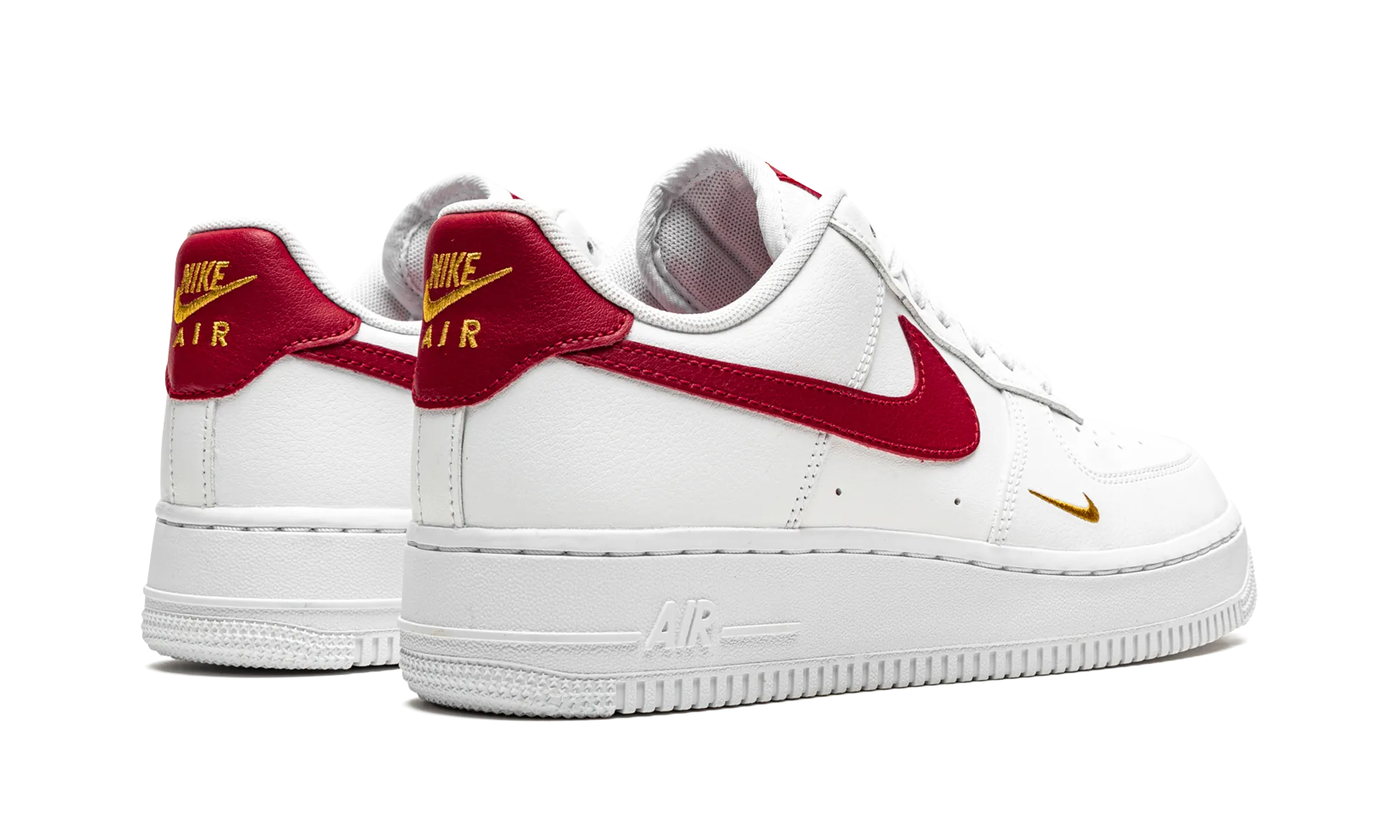 AIR FORCE 1 LO ESSENTIAL MNS WMNS "White / Gym Red" Comfort Lacing Fit