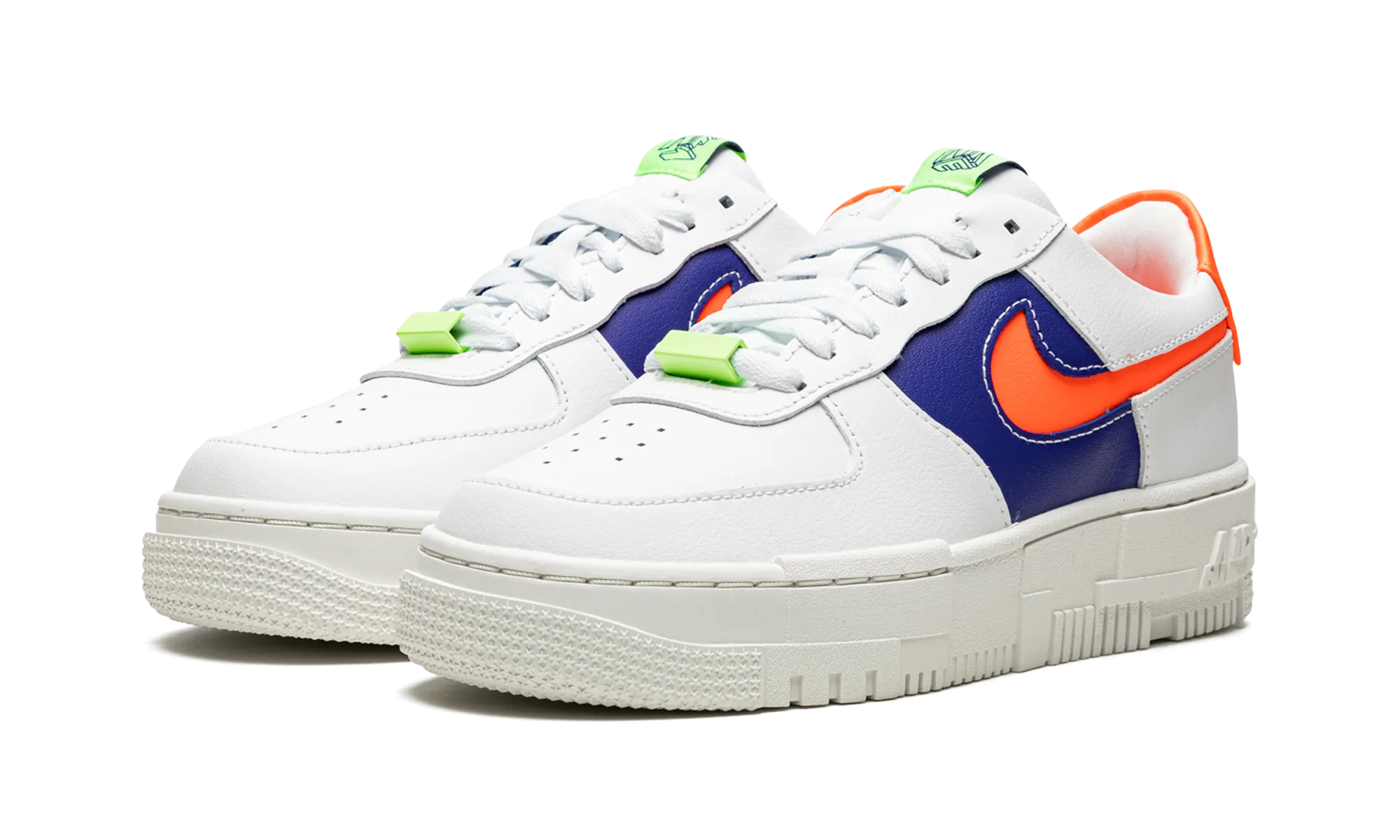 AIR FORCE 1 LO PIXEL MNS WMNS "White Concord Crimson" Minimalist Design