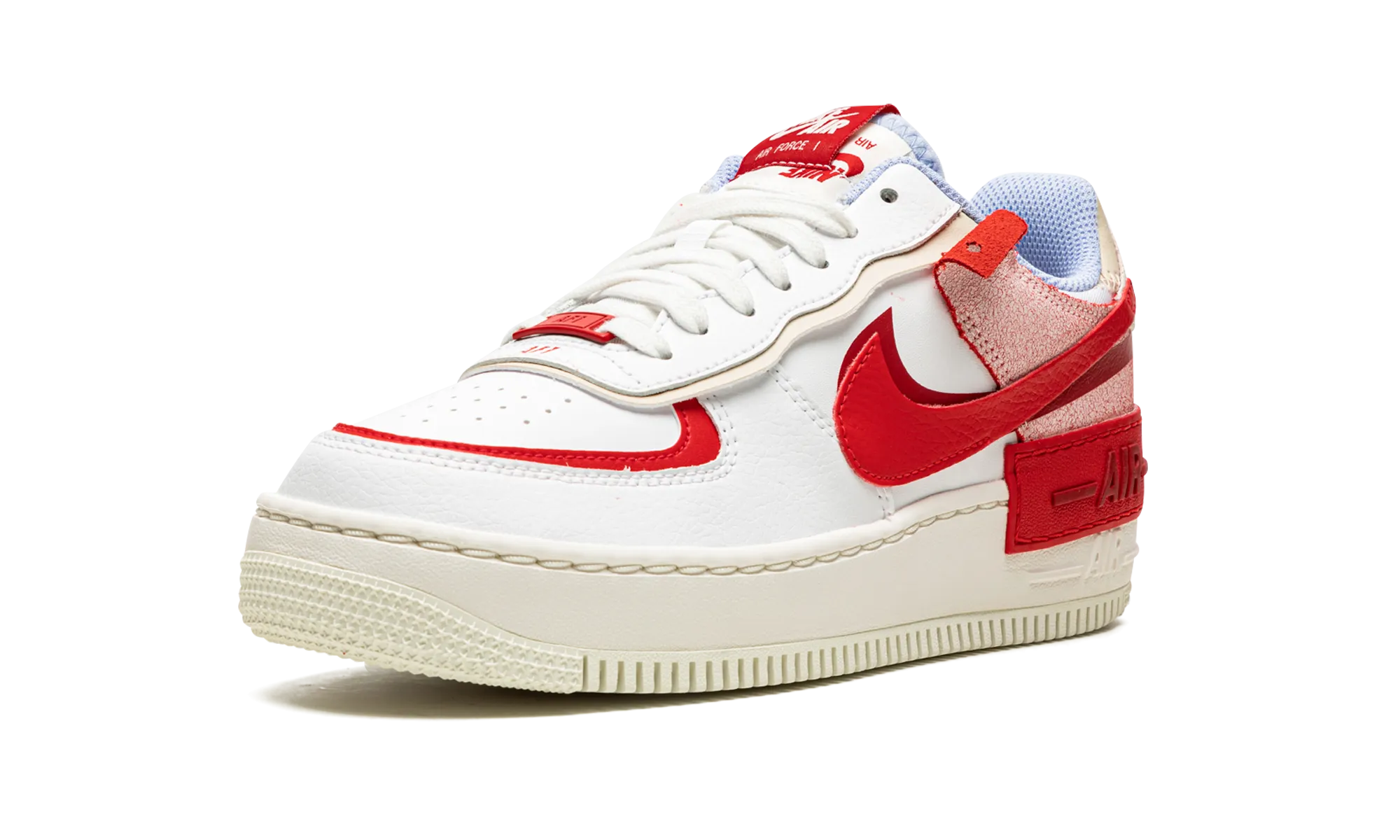 Ventilated Sides AIR FORCE 1 LO SHADO MNS WMNS "Red Cracked Leather"
