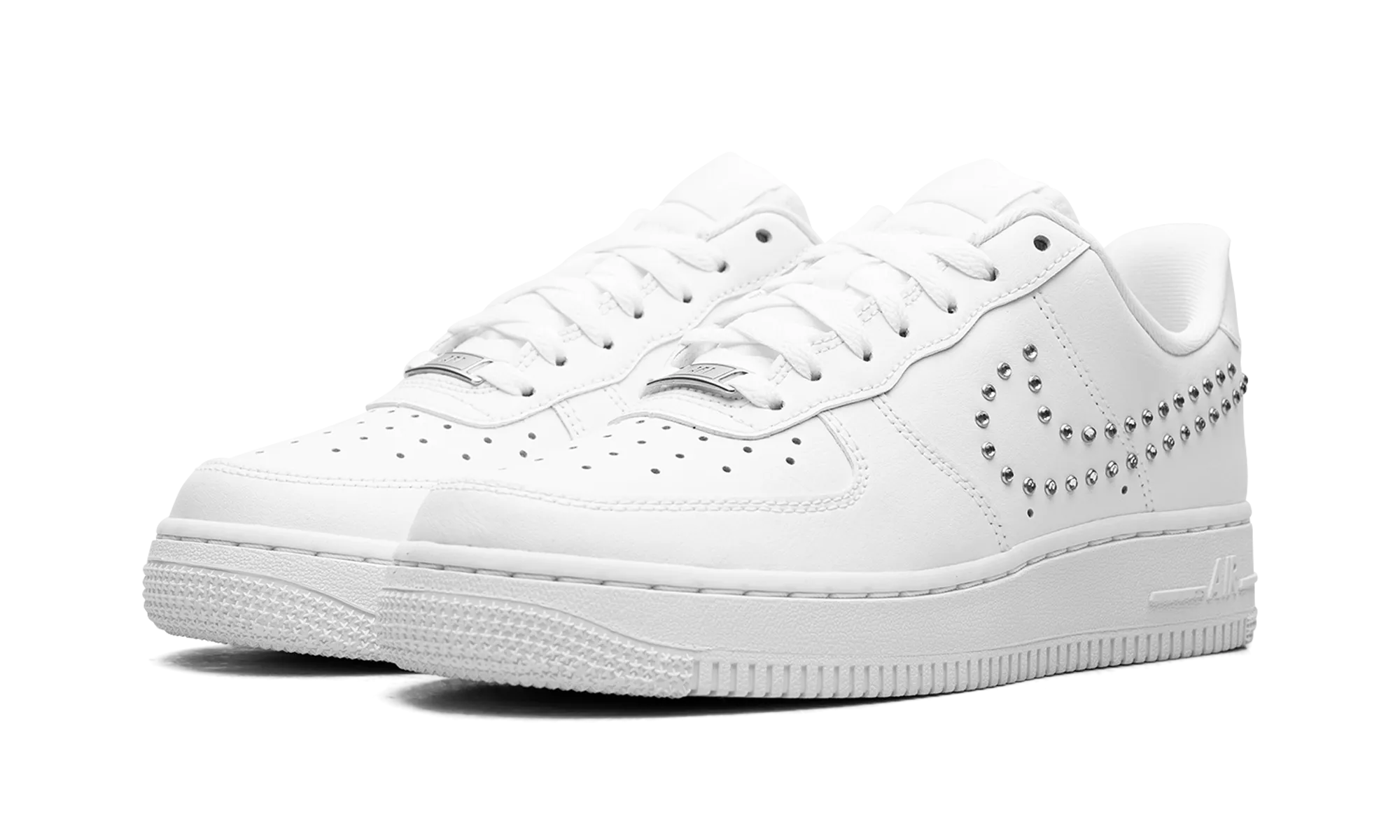 Strong Stitching AIR FORCE 1 LO WMNS "White / Metallic Silver"