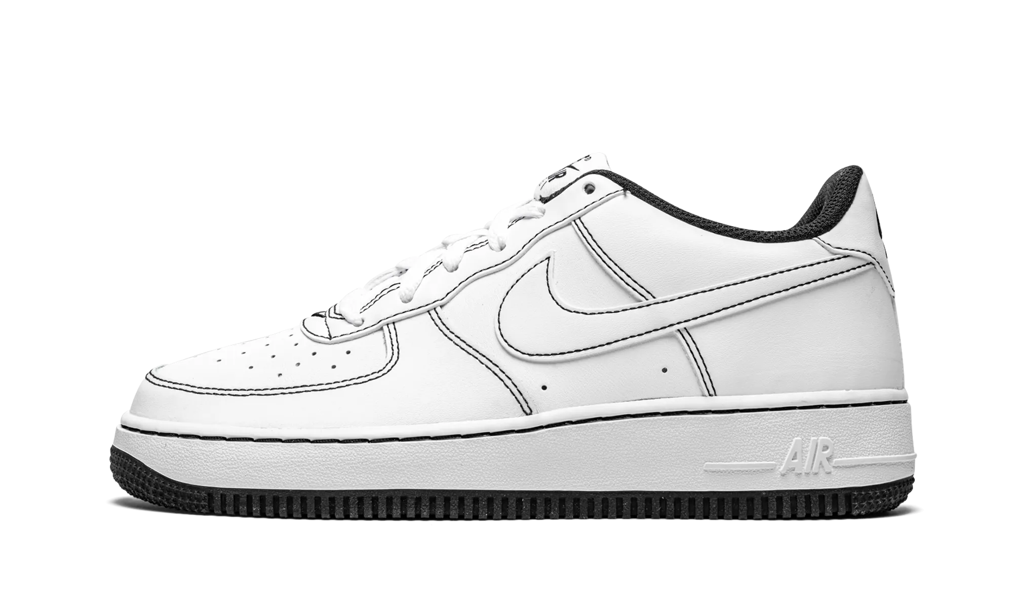 Air Force 1 Low '07 GS "Contrast Stitching - White / Black" athletic style Quick Landing