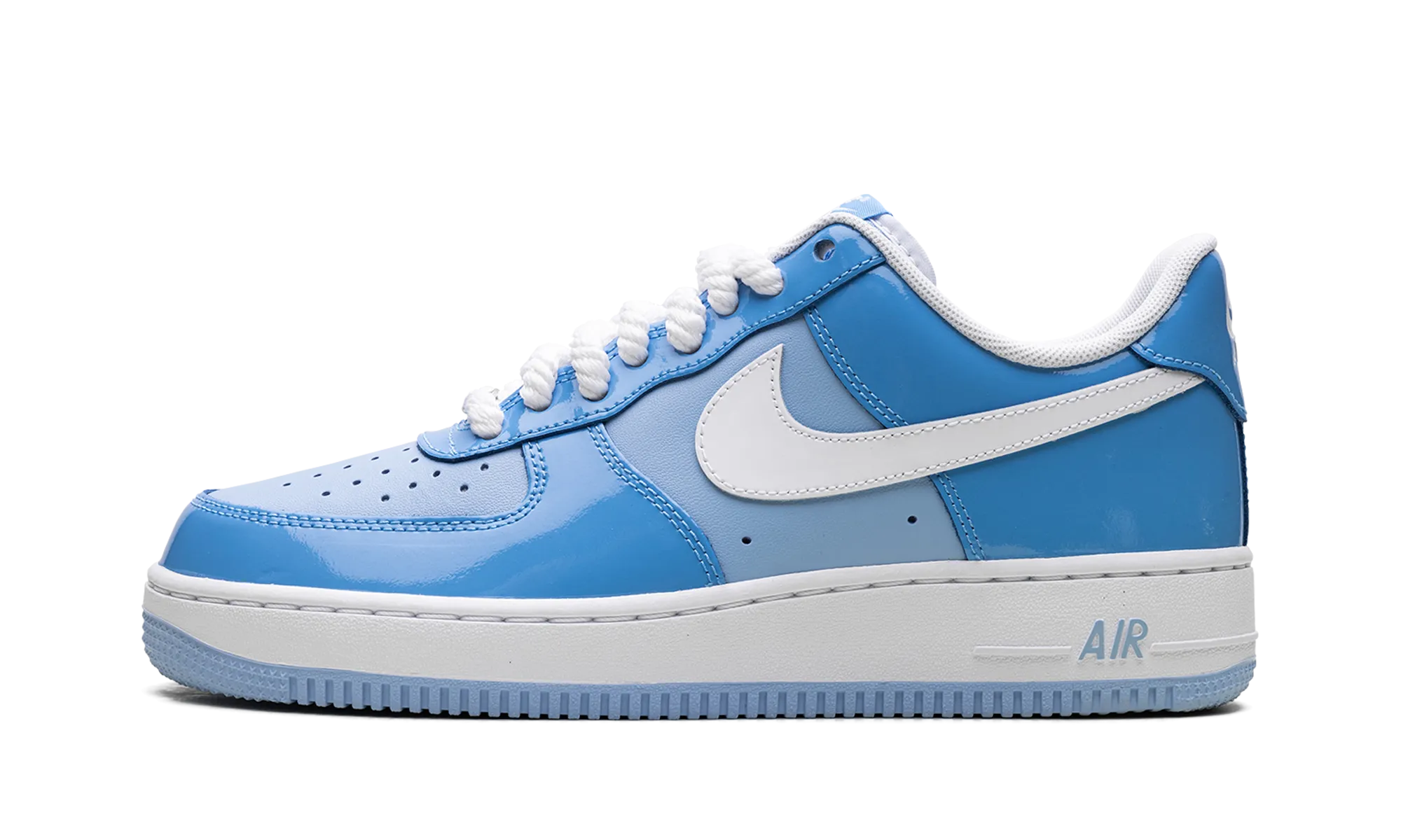 Cushioned Sole All Season Wear Air Force 1 Low '07 LV8 "Phychic Blue White Patent"