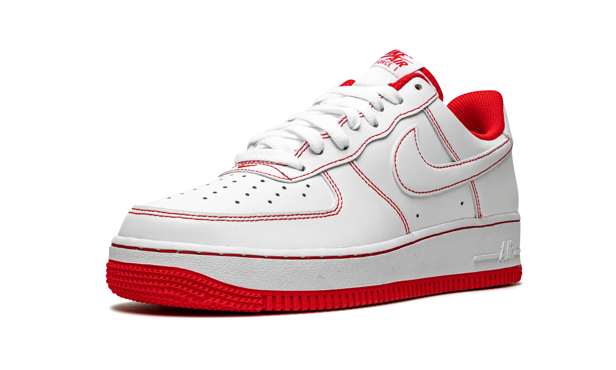 Comfort Padding Around Ankle Air Force 1 Low '07 "Contrast Stitch - White University Red"