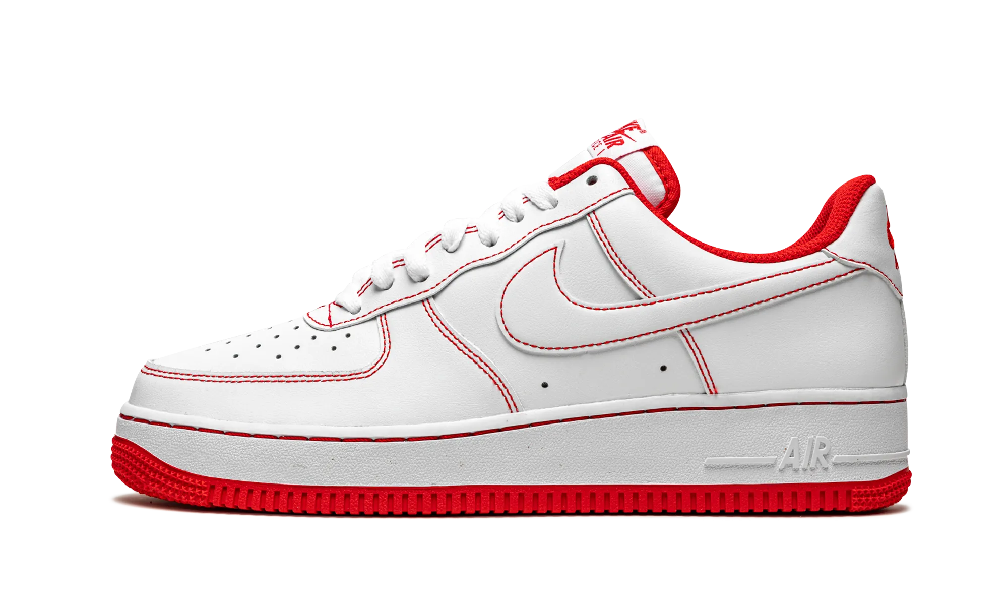 Air Force 1 Low '07 "Contrast Stitch - White University Red" Quick Action Fit
