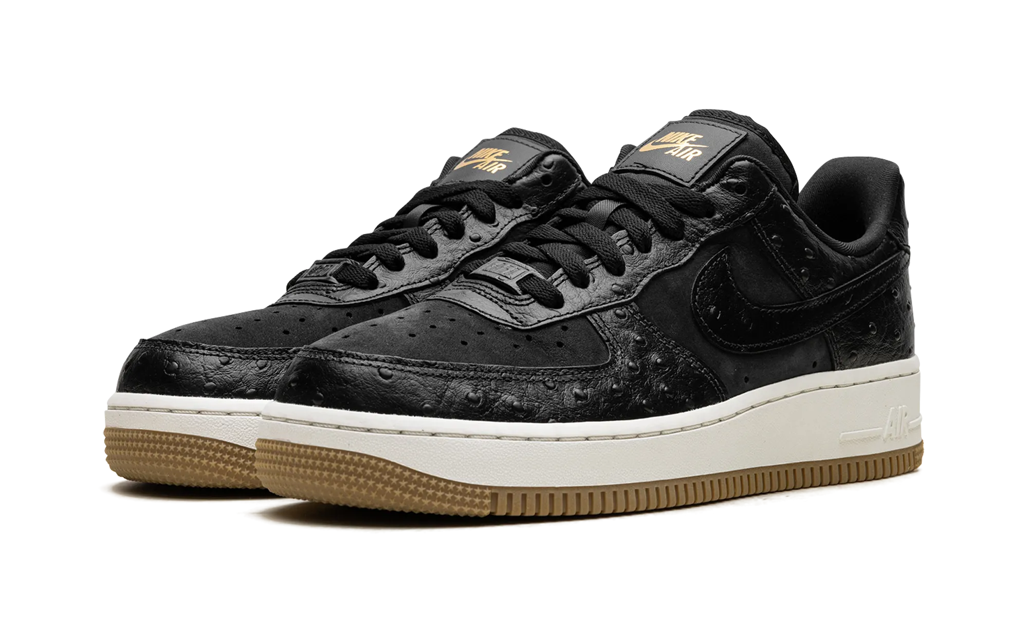 Air Force 1 Low '07 WMNS "Black Ostrich" Board Traction