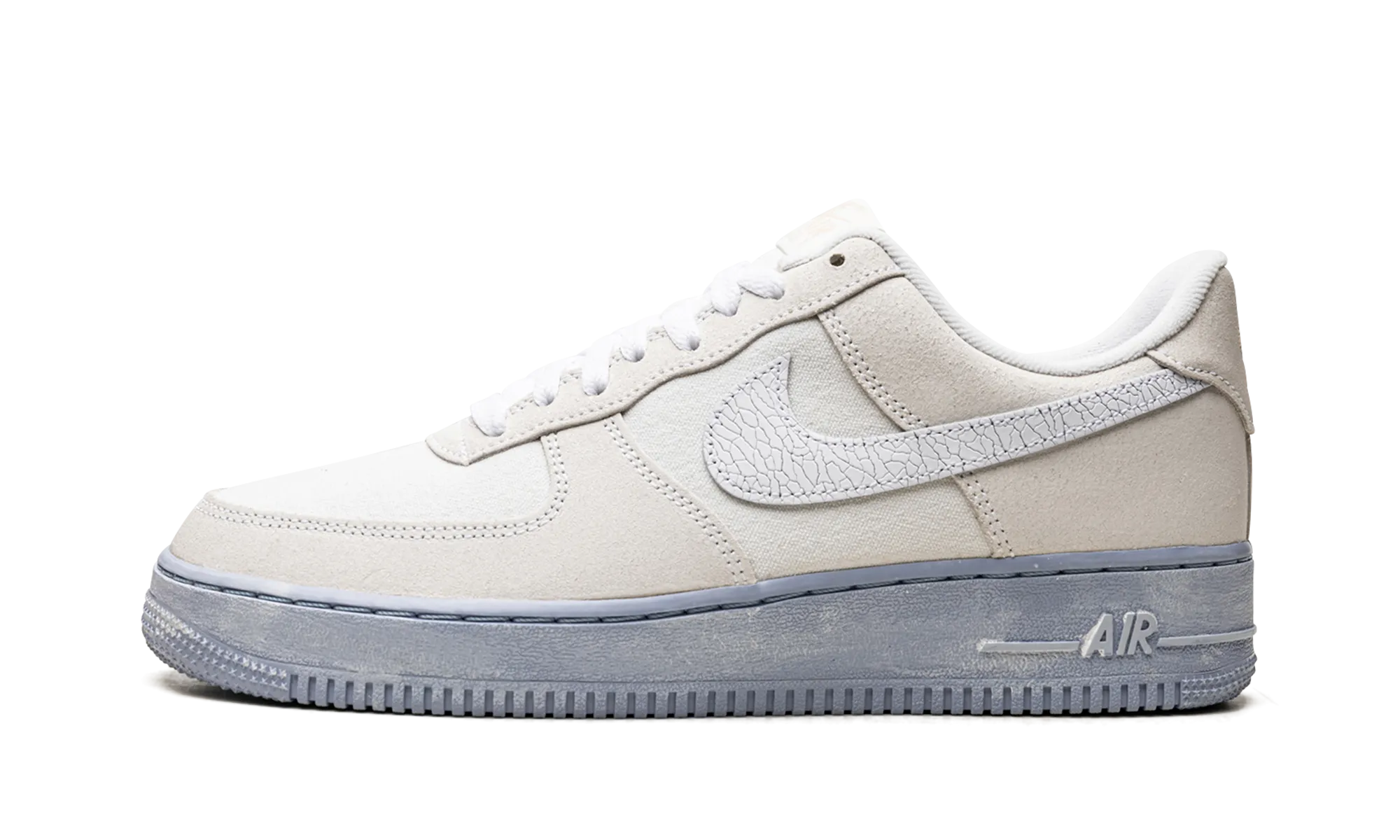 Durable outsole Lace Stability Air Force 1 Low EMB "Blue Whisper"