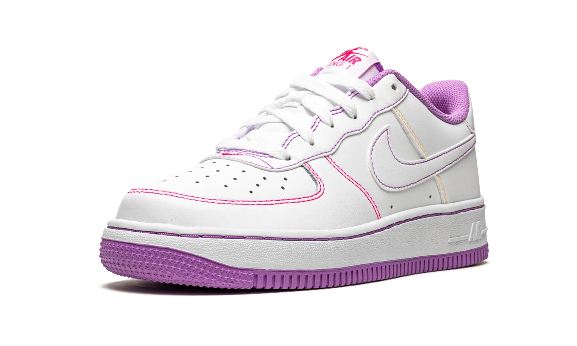Air Force 1 Low GS "Contrast Stitch - Fuchsia Glow" Active Comfort Stylish Edge