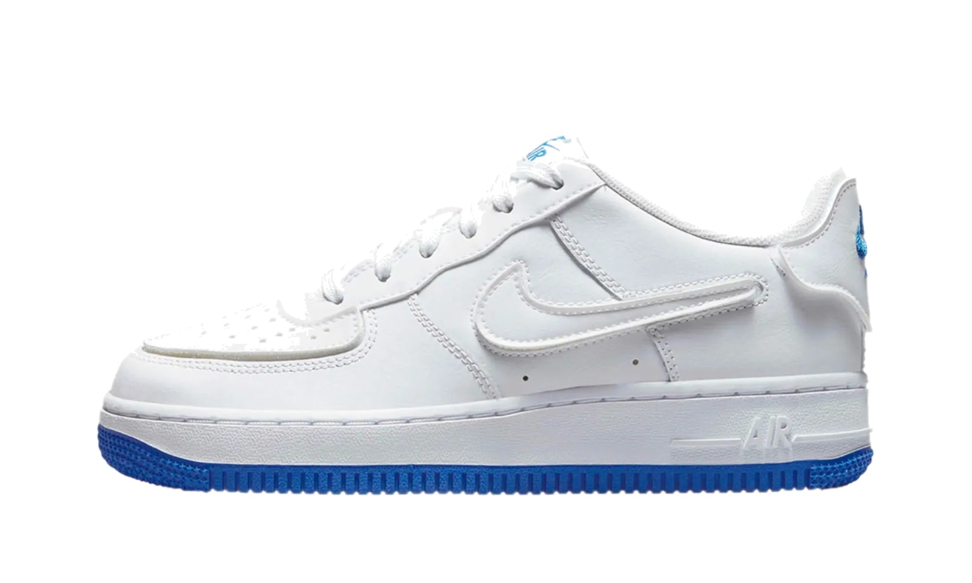 Air Force 1 Low GS "White / Royal Blue" Smooth Flex