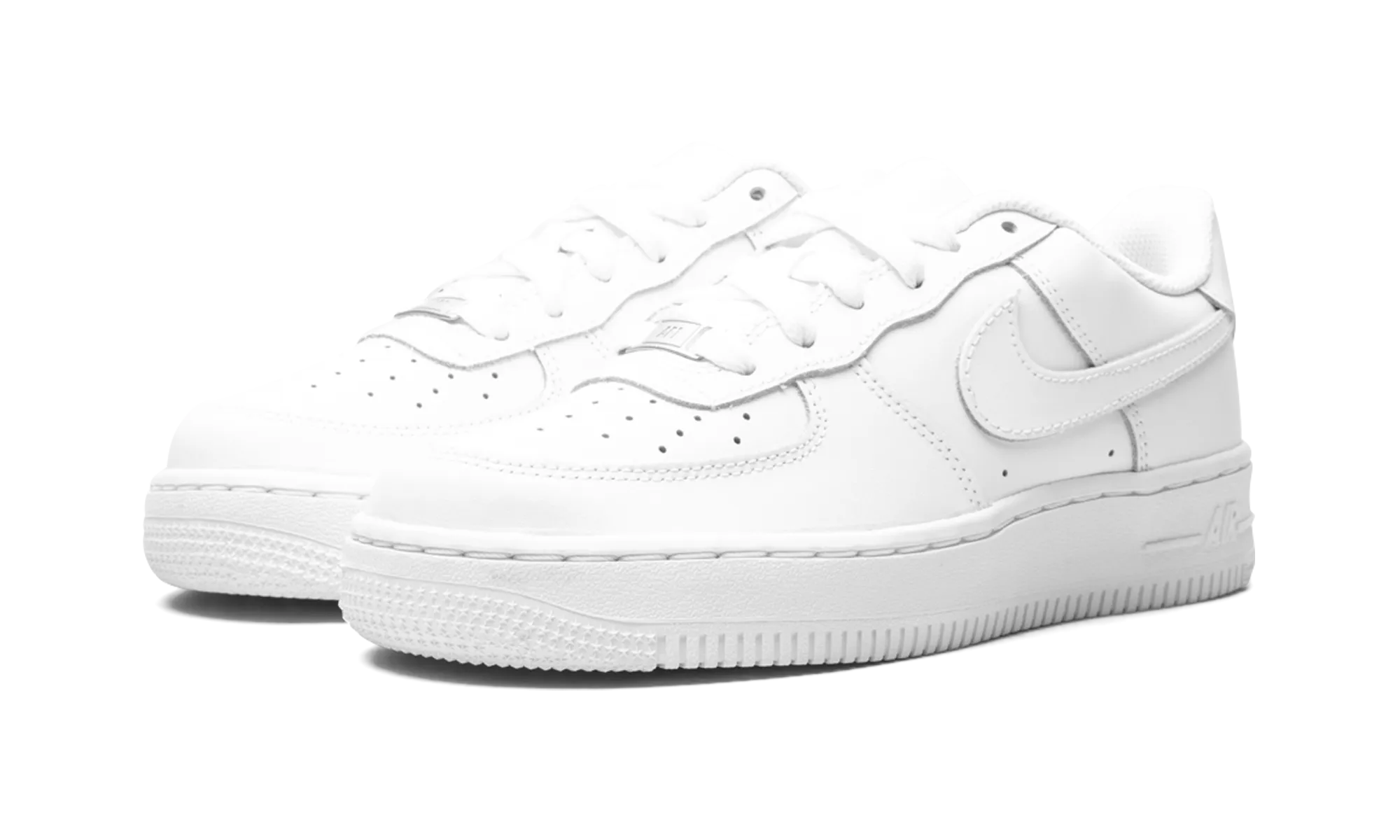 Jump Assist Low Top Air Force 1 Low LE GS "White on White"