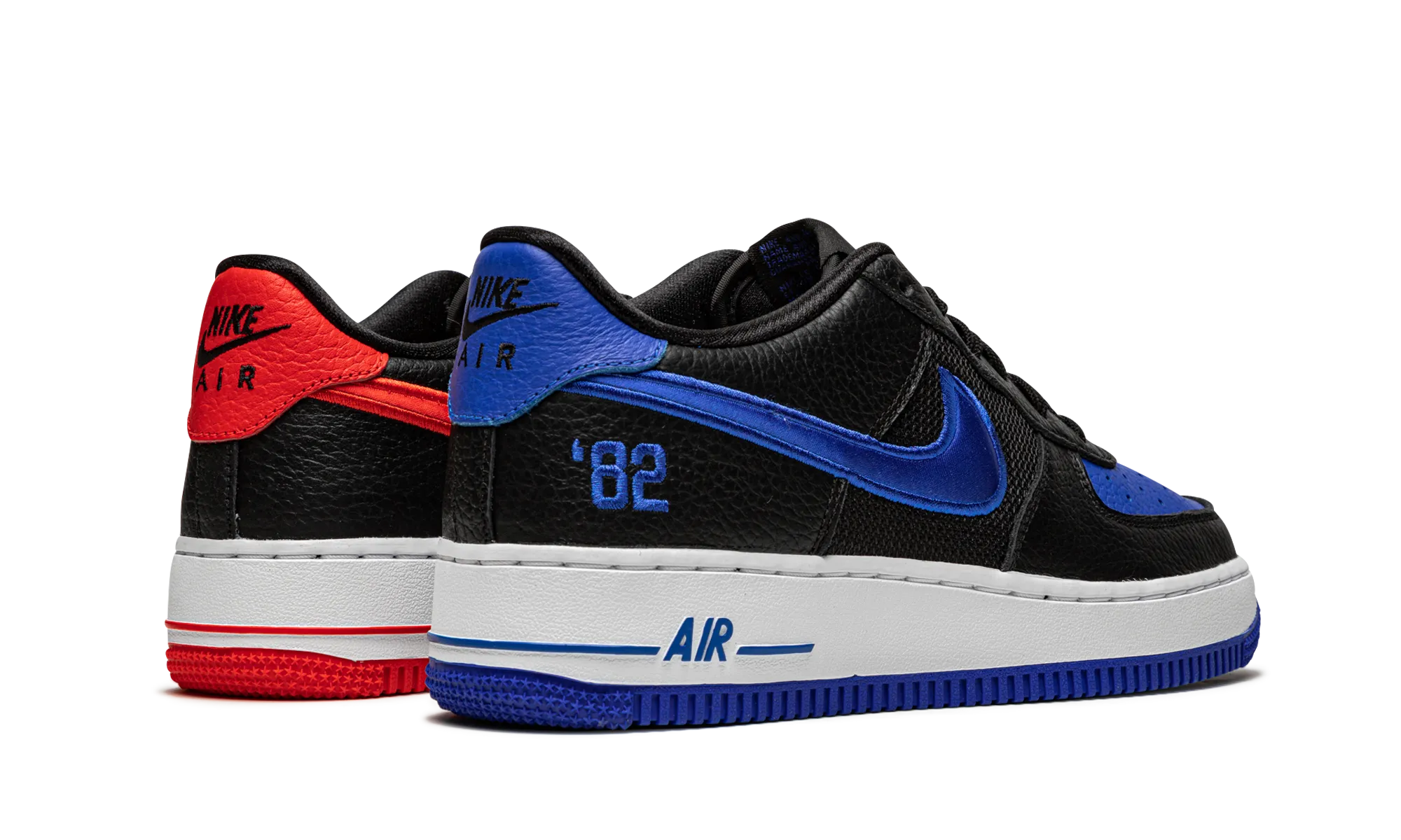 Air Force 1 Low LV8 GS "Black / Chile / Racer Blue" Quick Slide