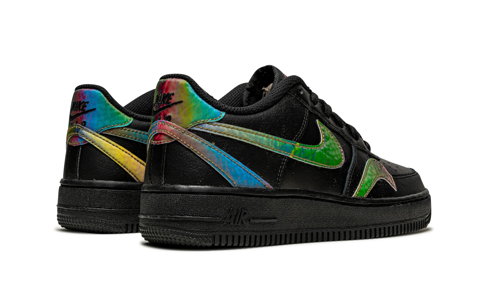 Air Force 1 Low LV8 GS "Misplaced Swooshes - Black" Pro Flex Fit