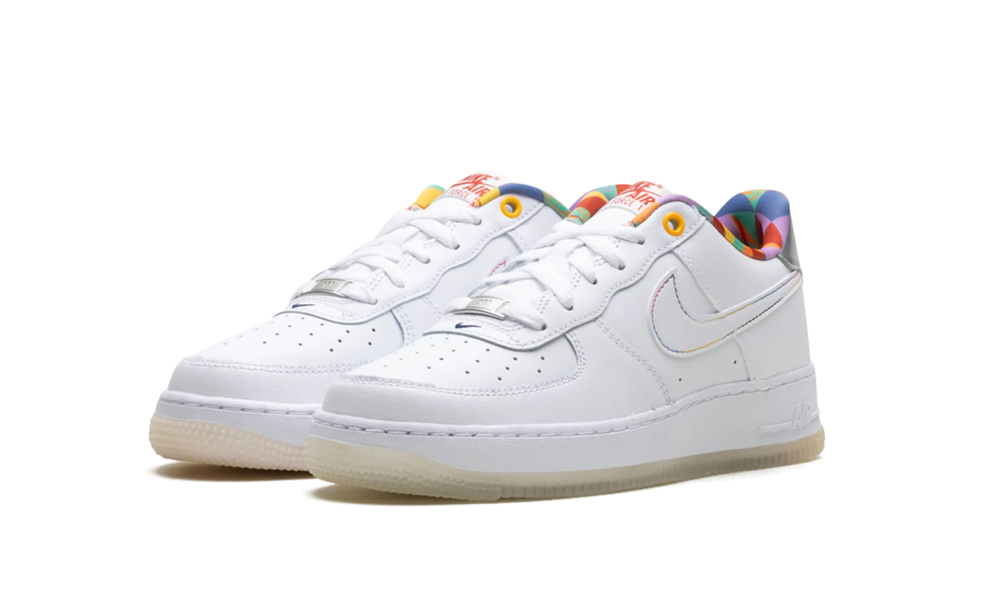 Air Force 1 Low LV8 GS "White Playful Print" Relaxed Movement Speedy Action Fit