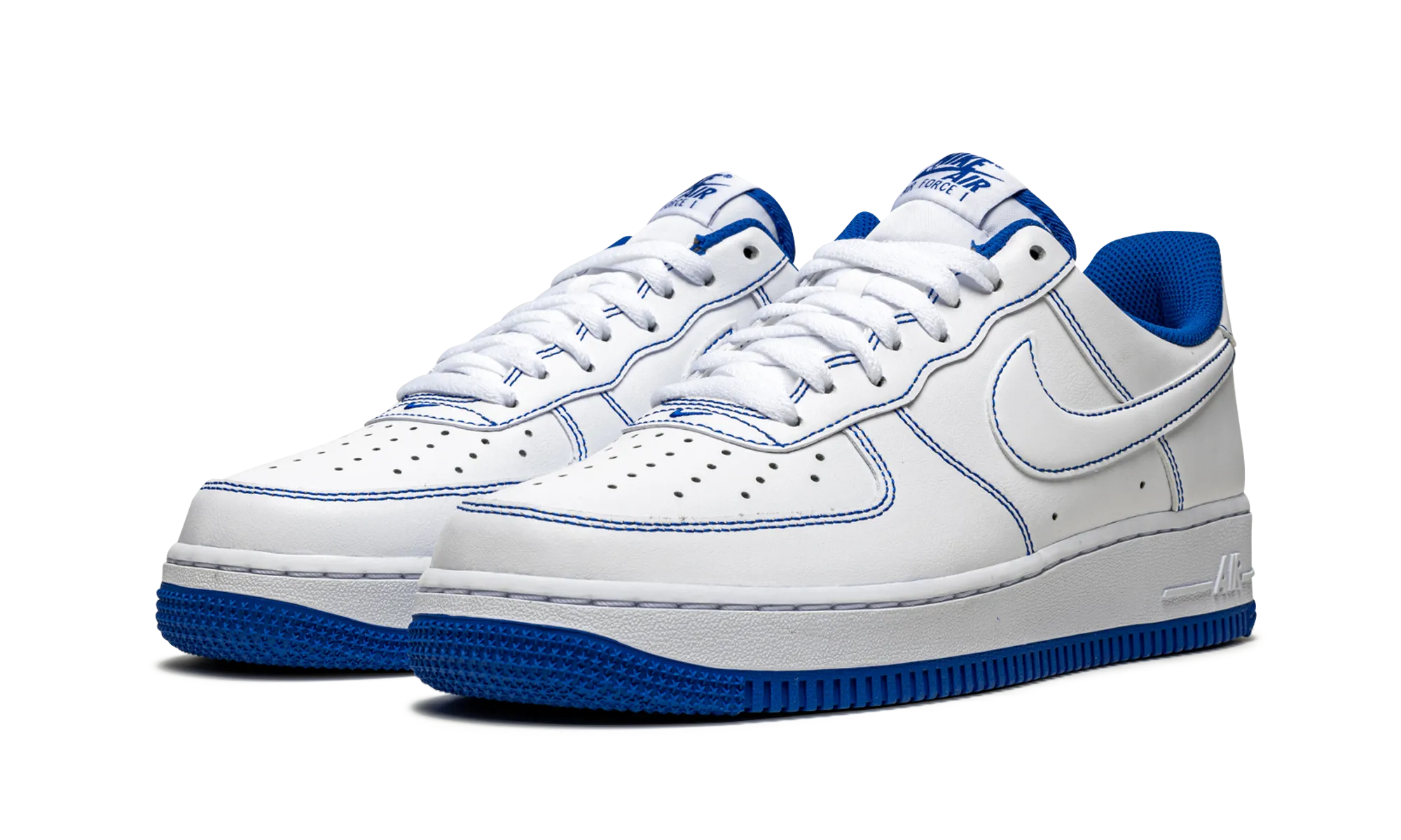 Quick lace Air Force 1 Low "Contrast Stitch - Game Royal"