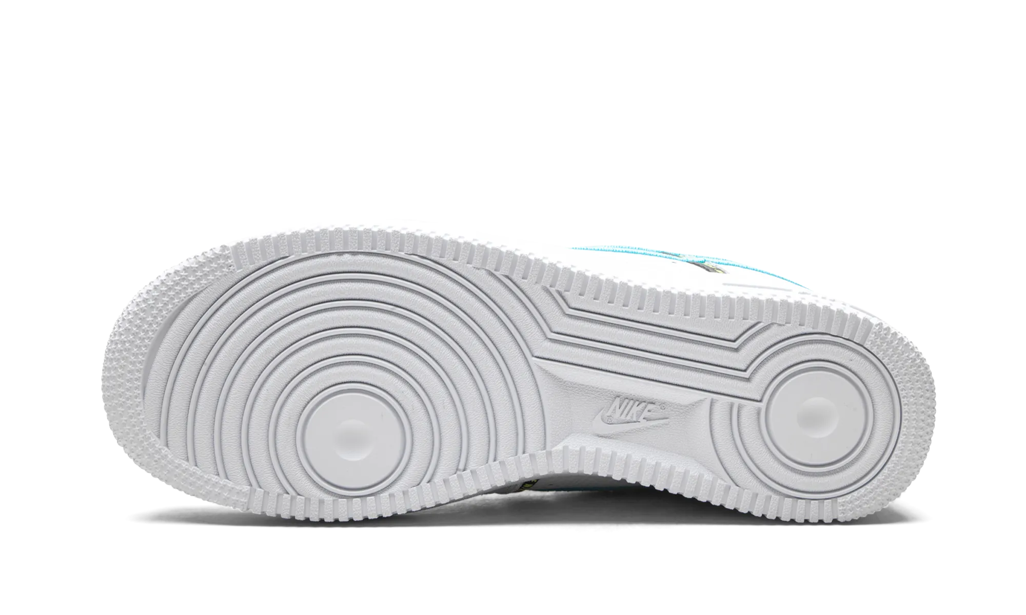 Skater Movement Fit Air Force 1 Low "Worldwide White Blue Fury Volt"