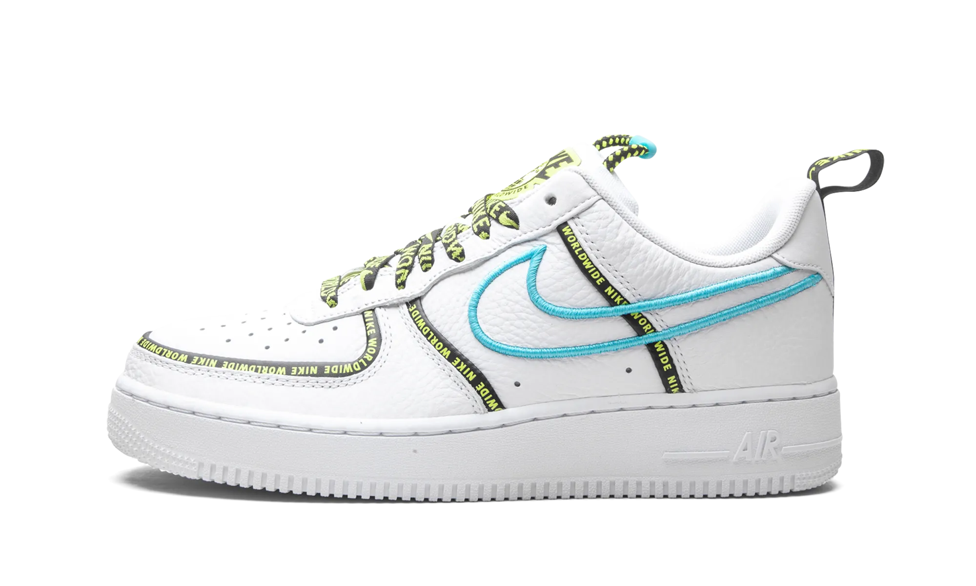 Air Force 1 Low "Worldwide White Blue Fury Volt" High Quality