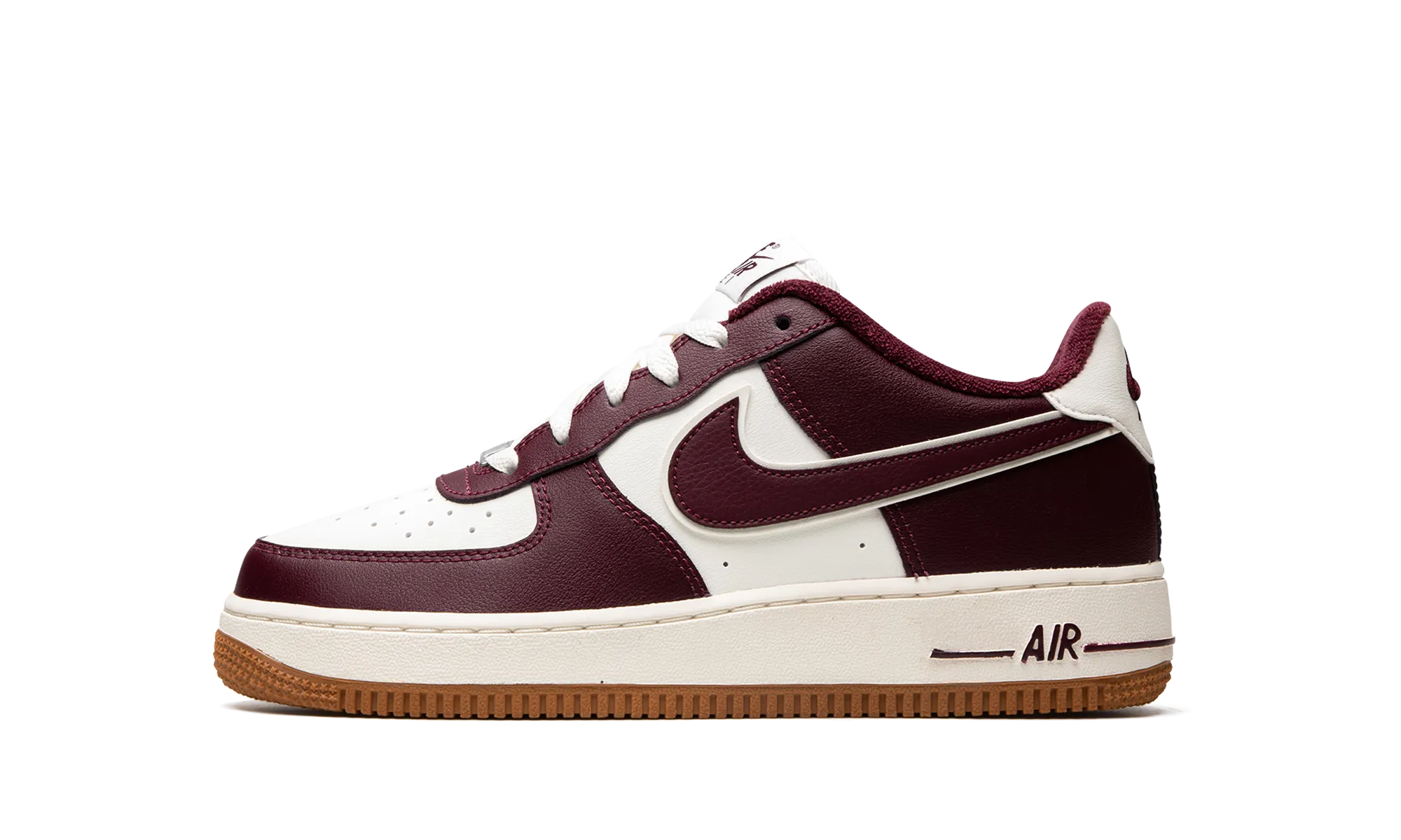 Smooth Fit Pro Fit Ride AIR FORCE 1 LV8 (GS) "College Pack - Night Maroon"