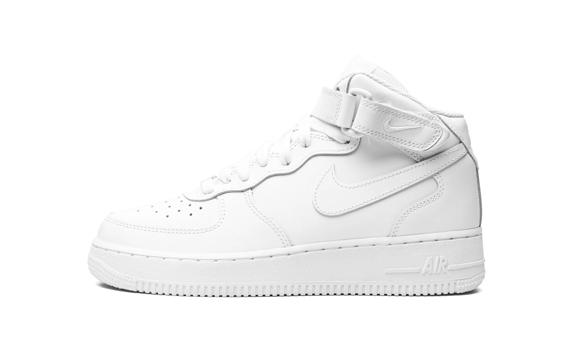 Air Force 1 Mid GS "Triple White" Rugged Step light feel