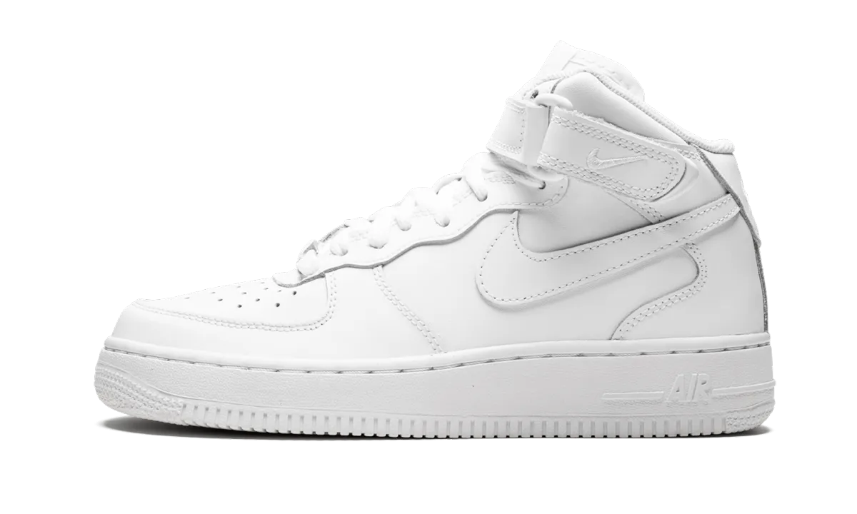 Sleek Style Memory Foam Air Force 1 MID GS "Triple White"