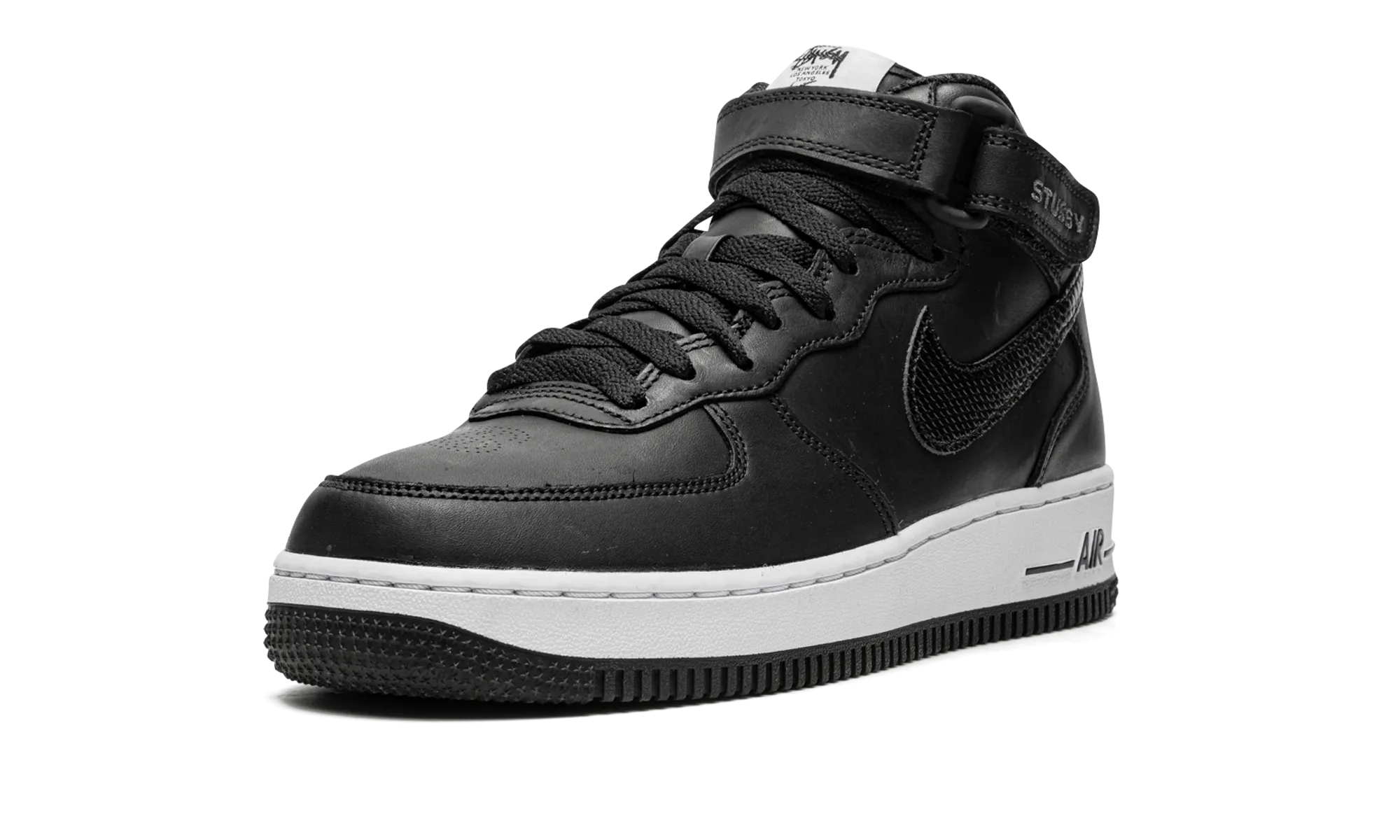 Air Force 1 Mid "Stussy - Black" Tough Wear