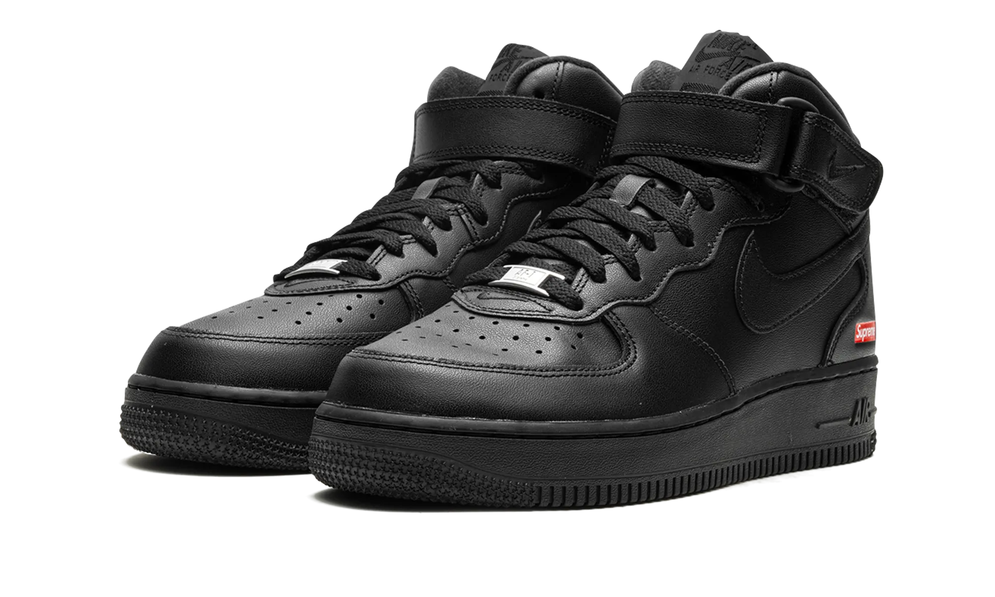 Air Force 1 Mid "Supreme - Mini Box Logo Black" Comfort Lacing Fit