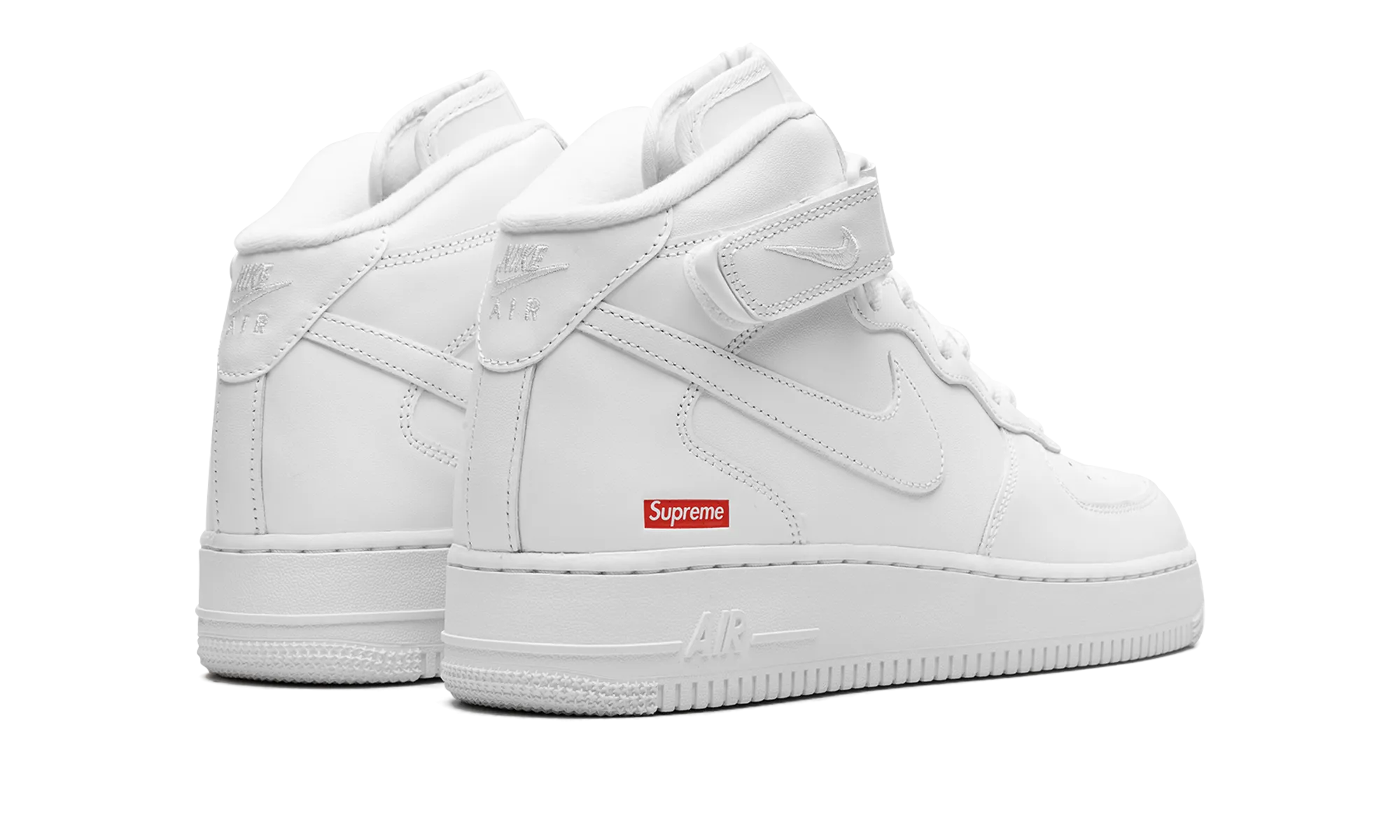Air Force 1 Mid "Supreme - Mini Box Logo White" Impact Support Comfortable Ride