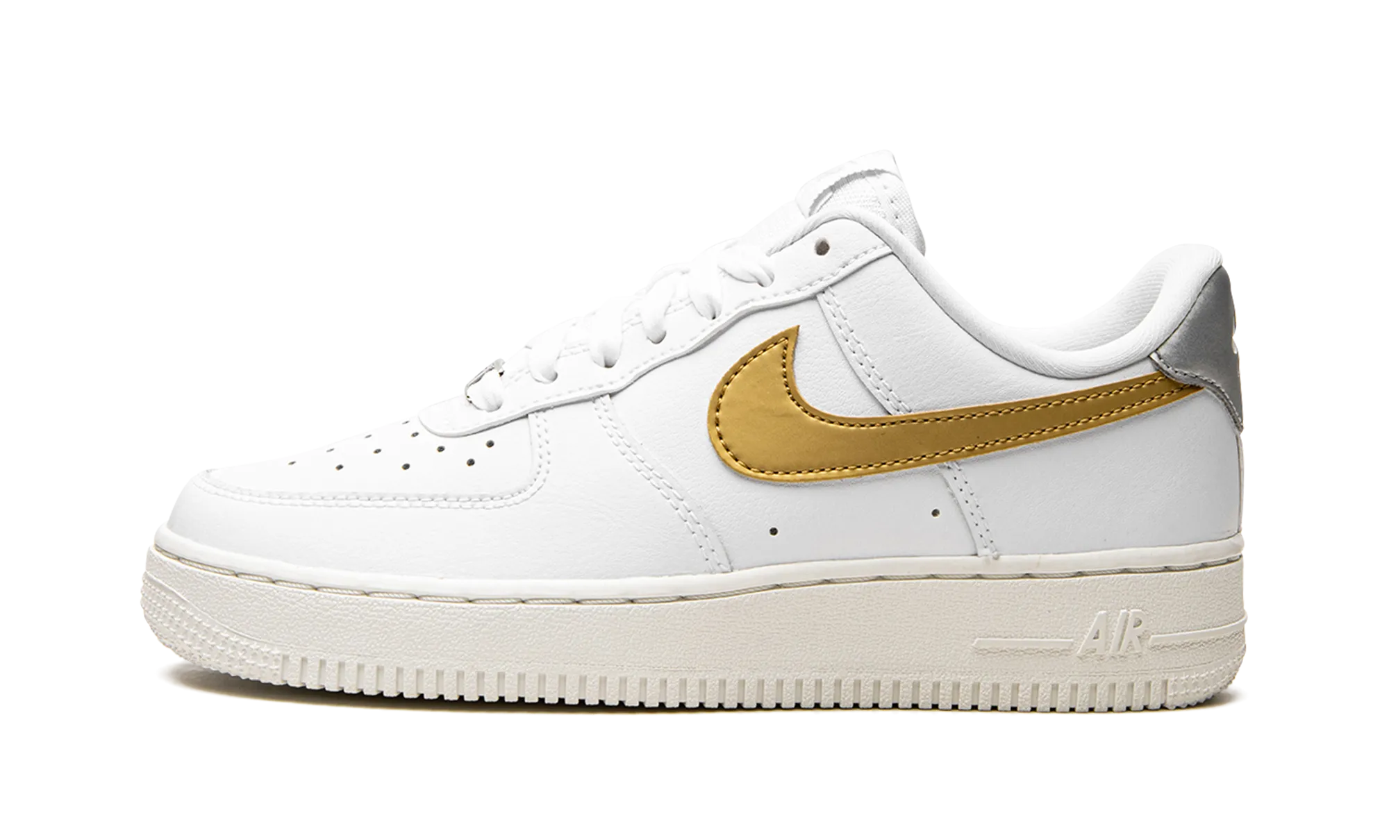 AIR FORCE 1 MNS WMNS "White / Gold / Silver" Smooth Soles